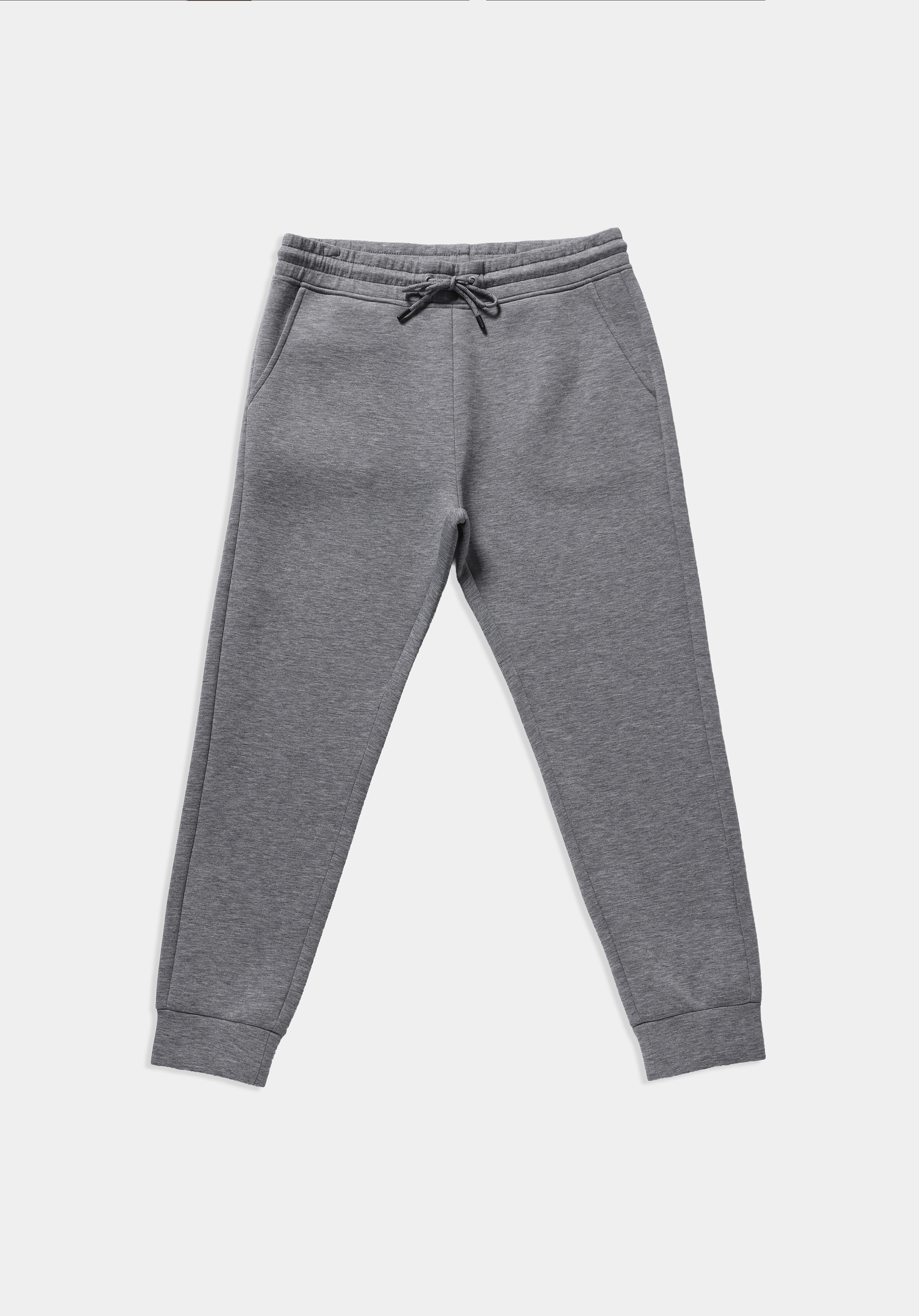 Slim Fit Orta Bel Düz Erkek Gri Eşofman Altı
