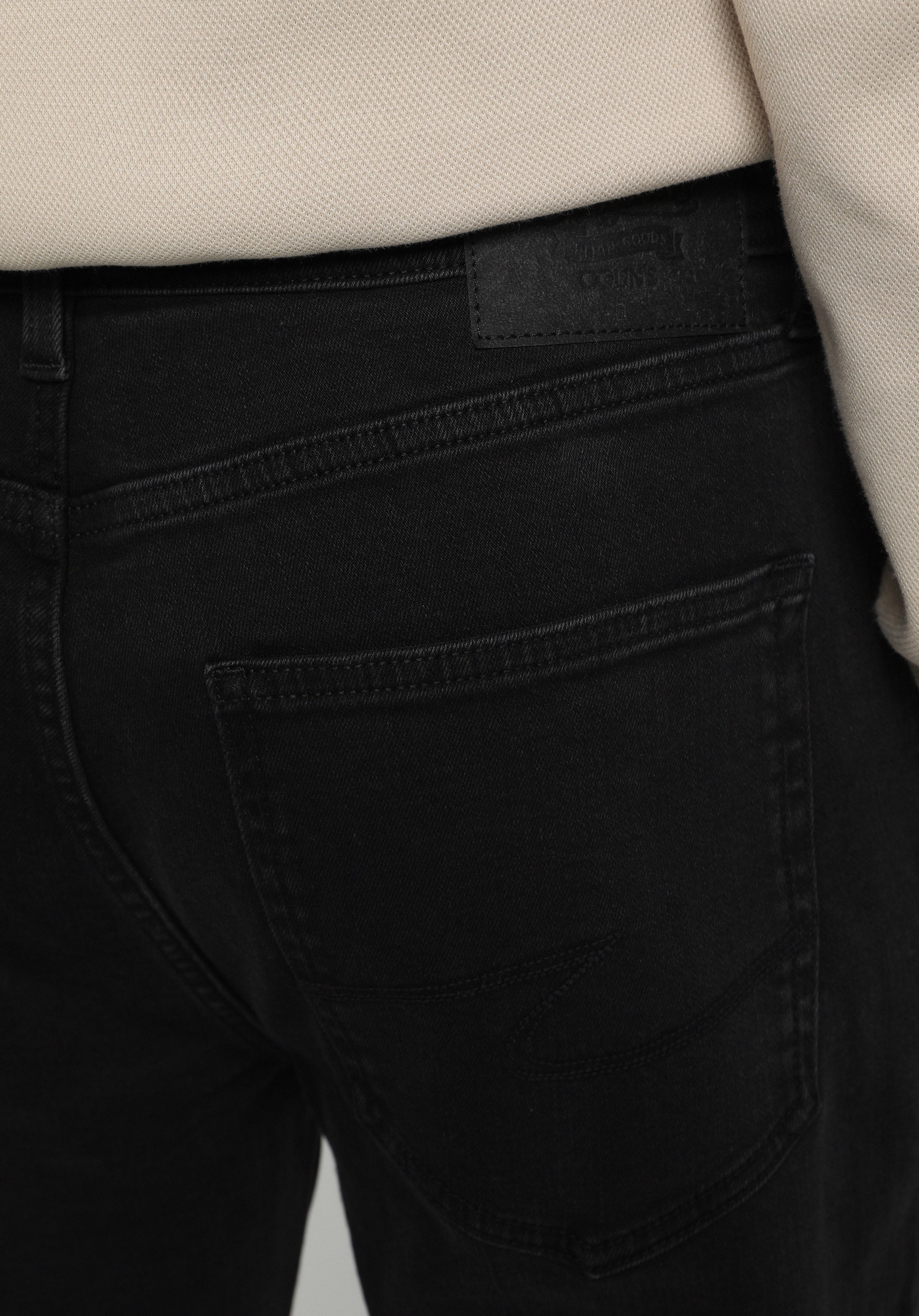 Straight Fit Orta Bel Düz Paça Erkek Black Black Denim Jean Pantolon