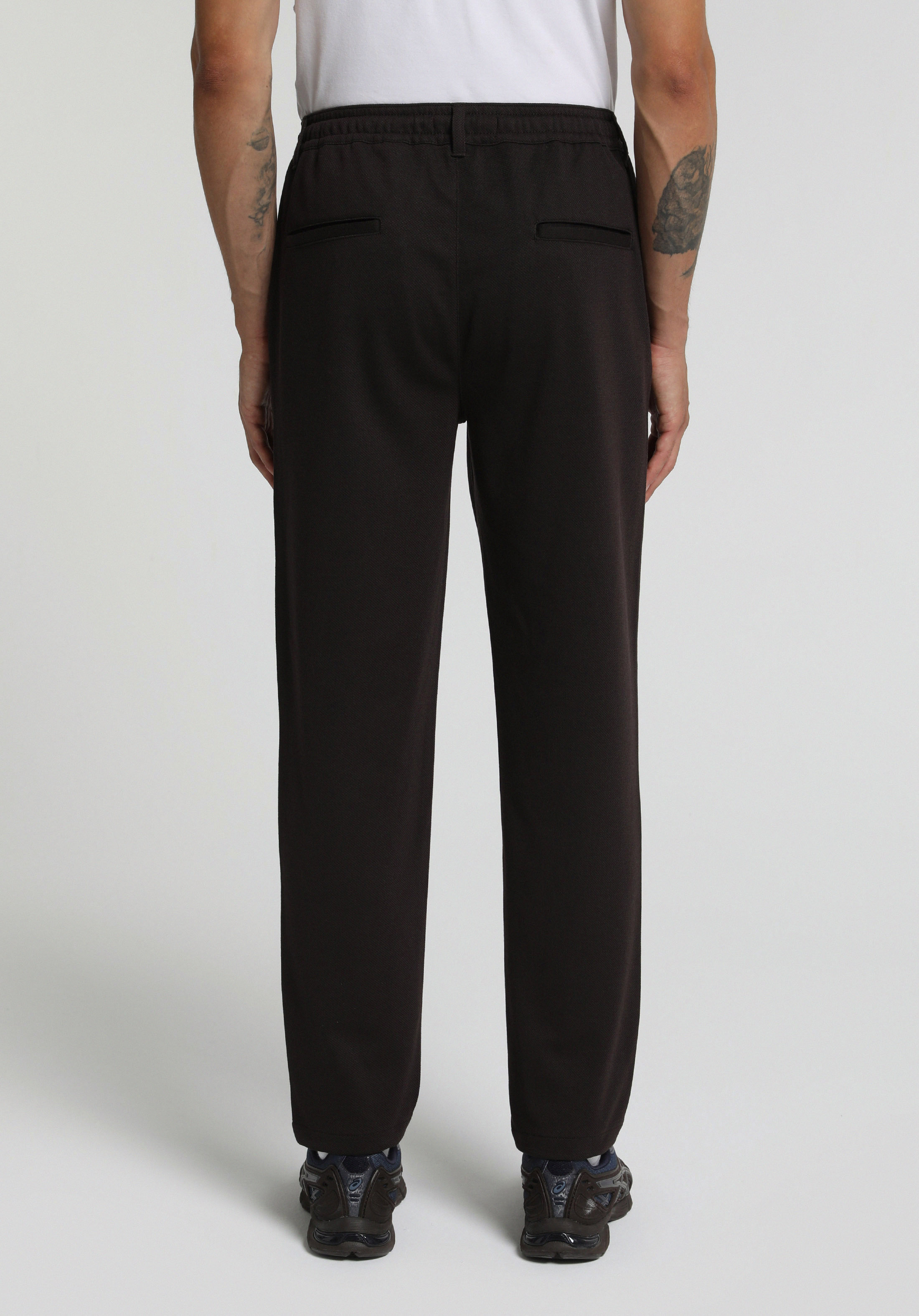 Regular Fit Orta Bel Düz Paça Erkek Kahverengi  Pantolon