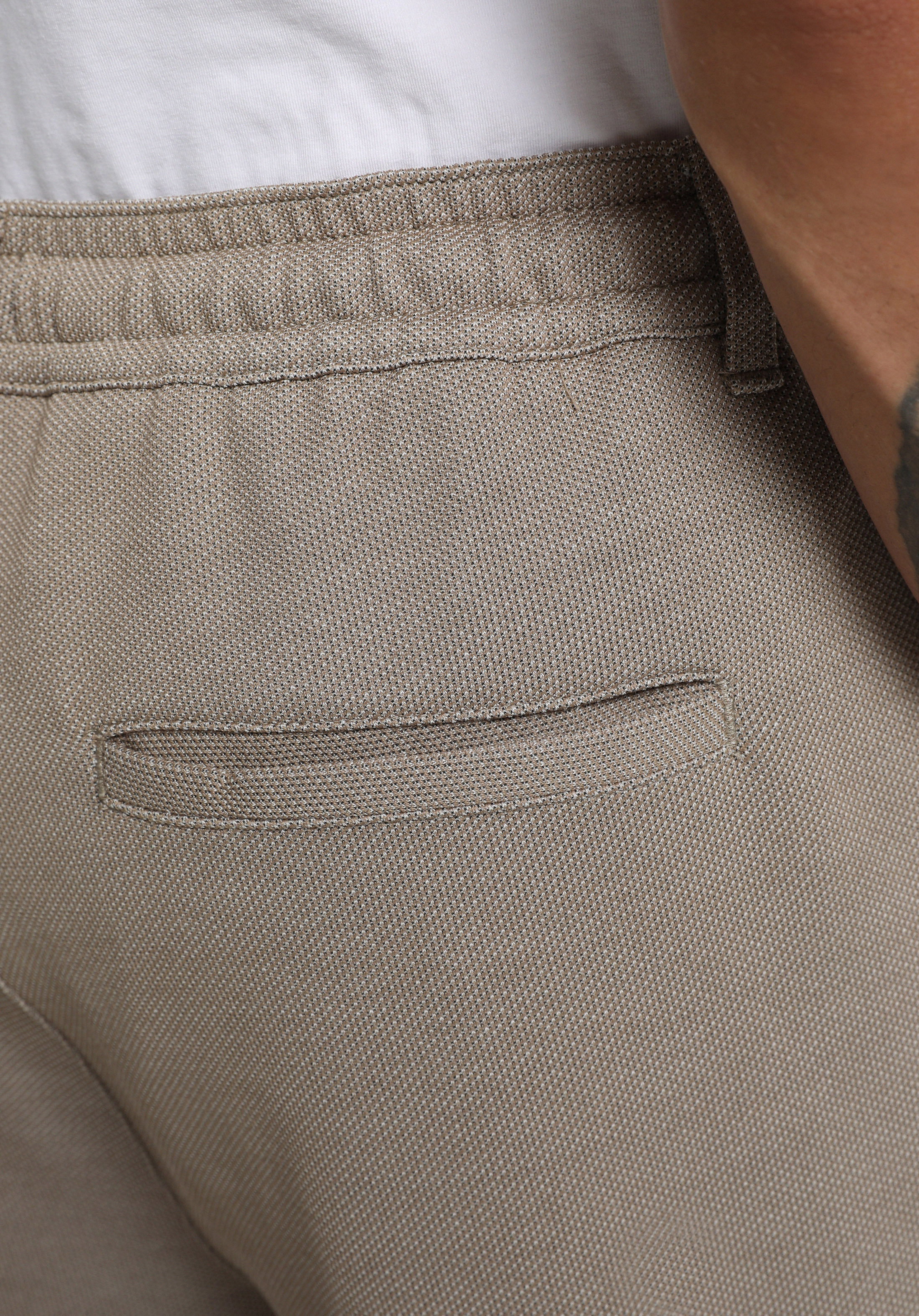 Regular Fit Orta Bel Düz Paça Erkek Bej  Pantolon
