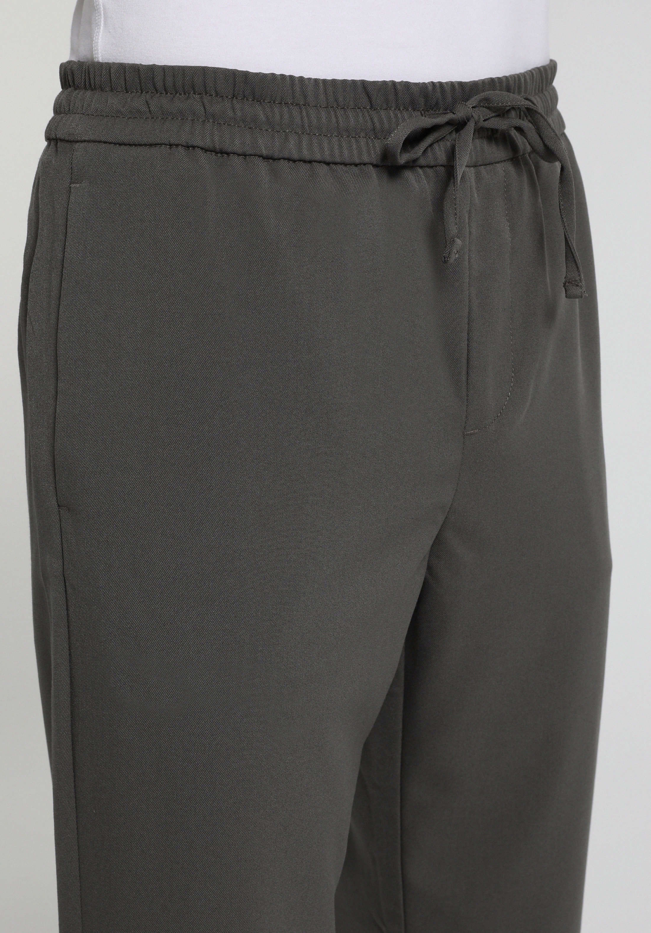 Regular Fit Orta Bel Düz Paça Erkek Yeşil  Pantolon