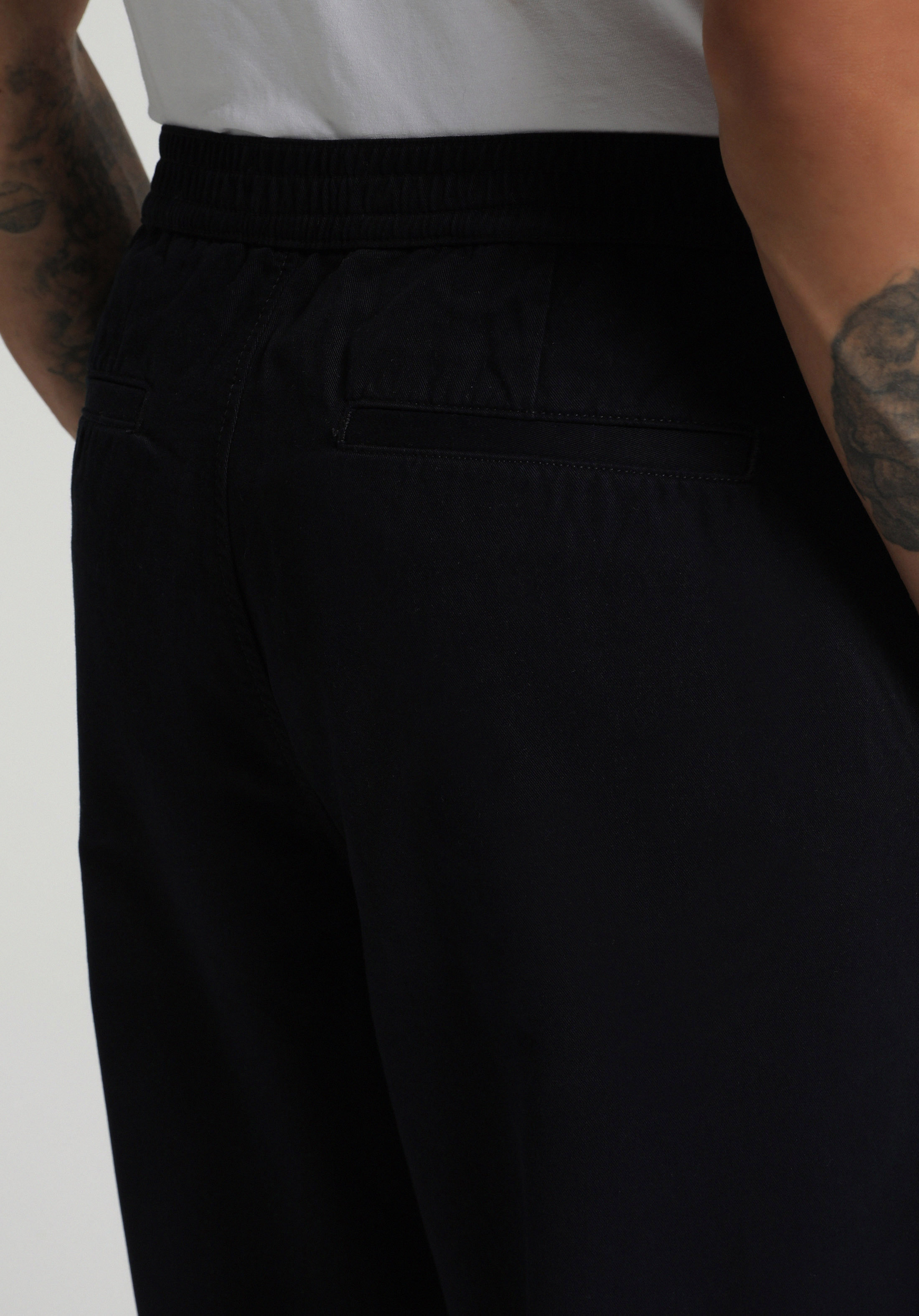 Relaxed Fit Orta Bel Düz Paça Erkek Lacivert  Pantolon