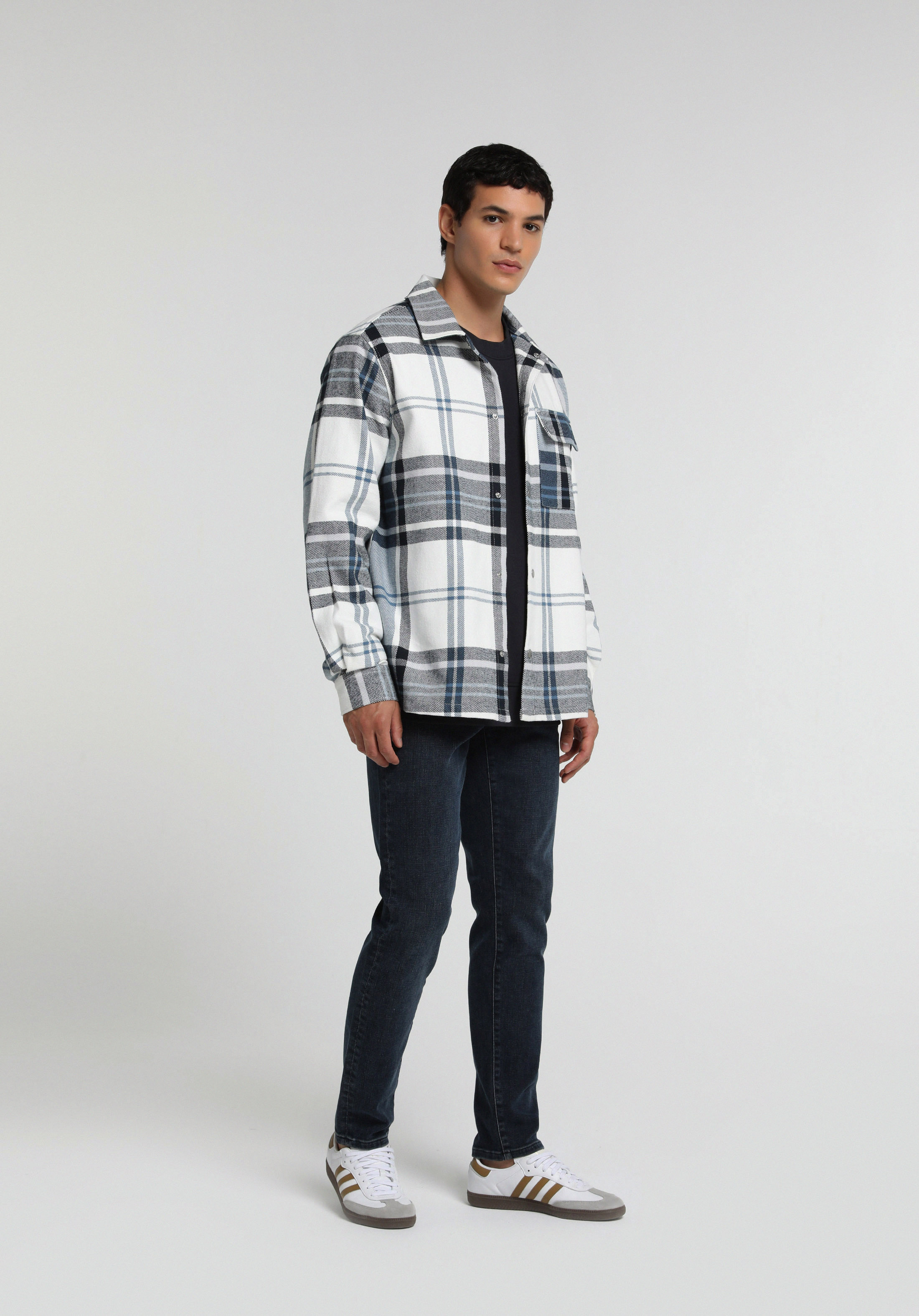 Slim Fit   Erkek Blue Black Denim Jean Pantolon
