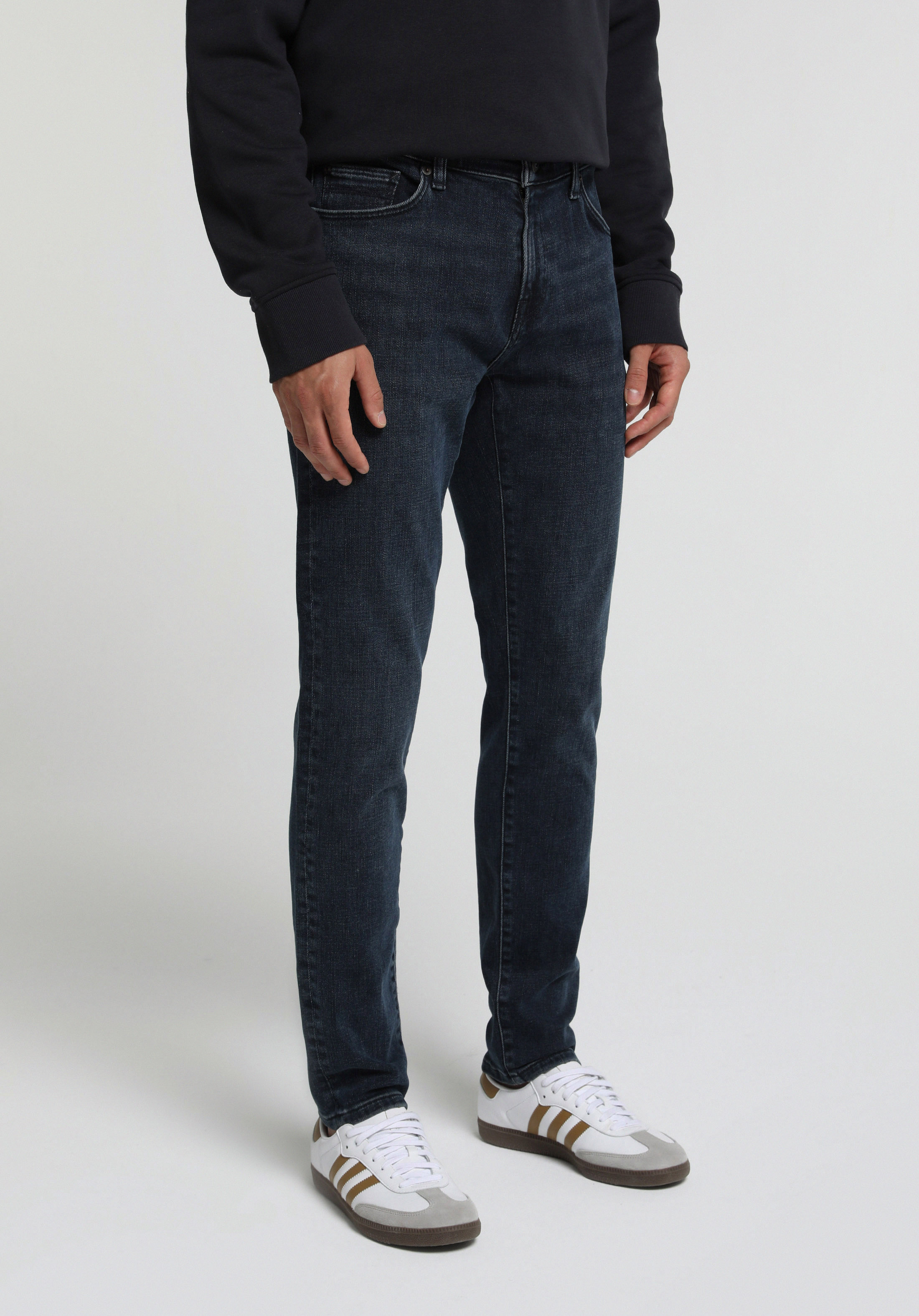 Slim Fit   Erkek Blue Black Denim Jean Pantolon