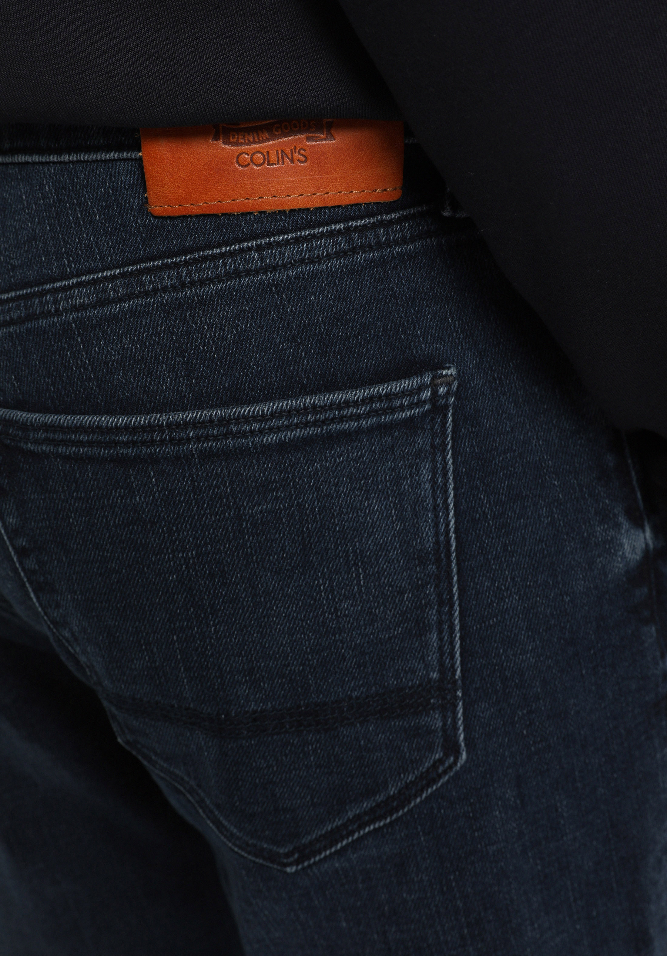 Slim Fit   Erkek Blue Black Denim Jean Pantolon