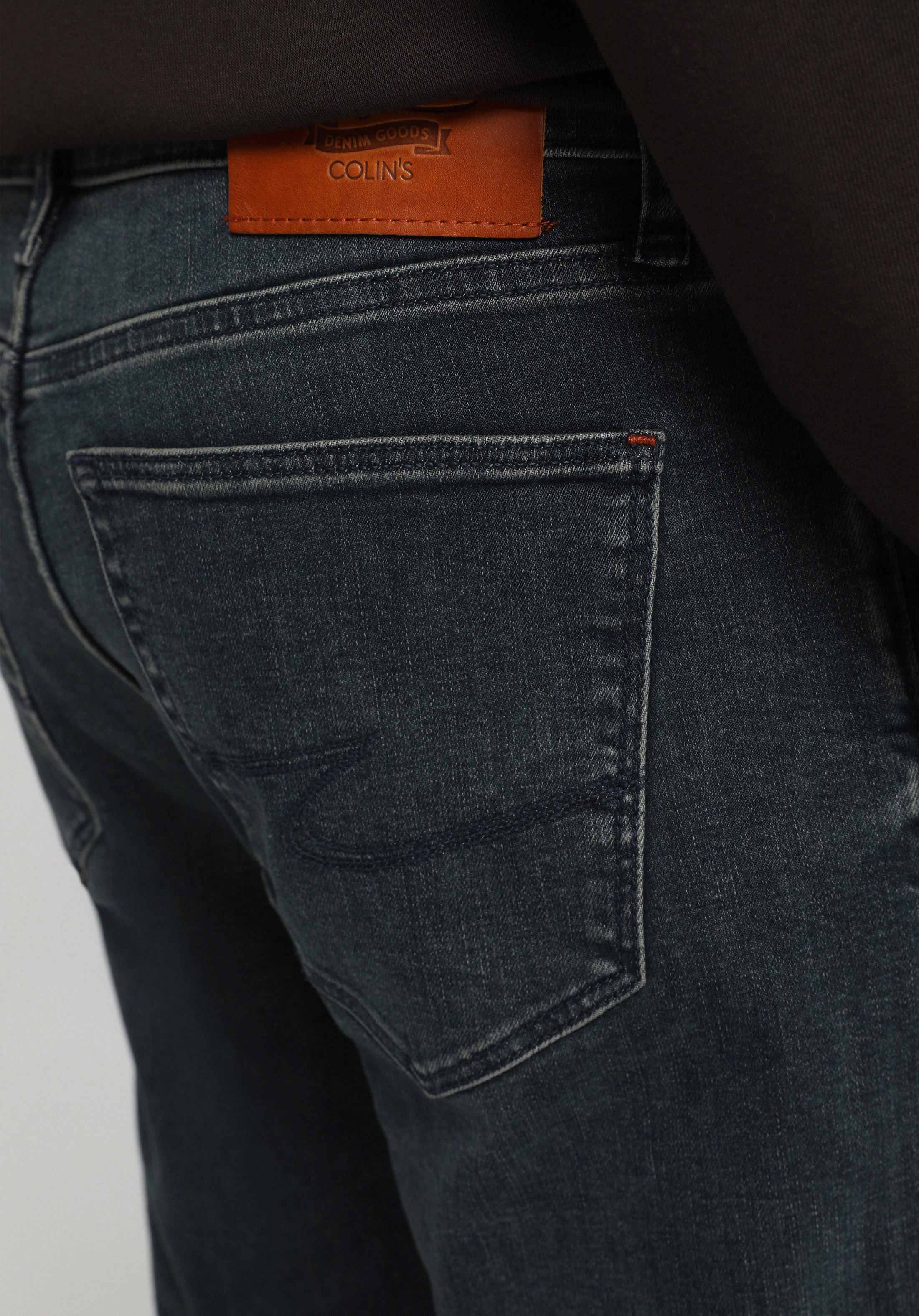 Slim Fit   Erkek Over Dyed Denim Jean Pantolon