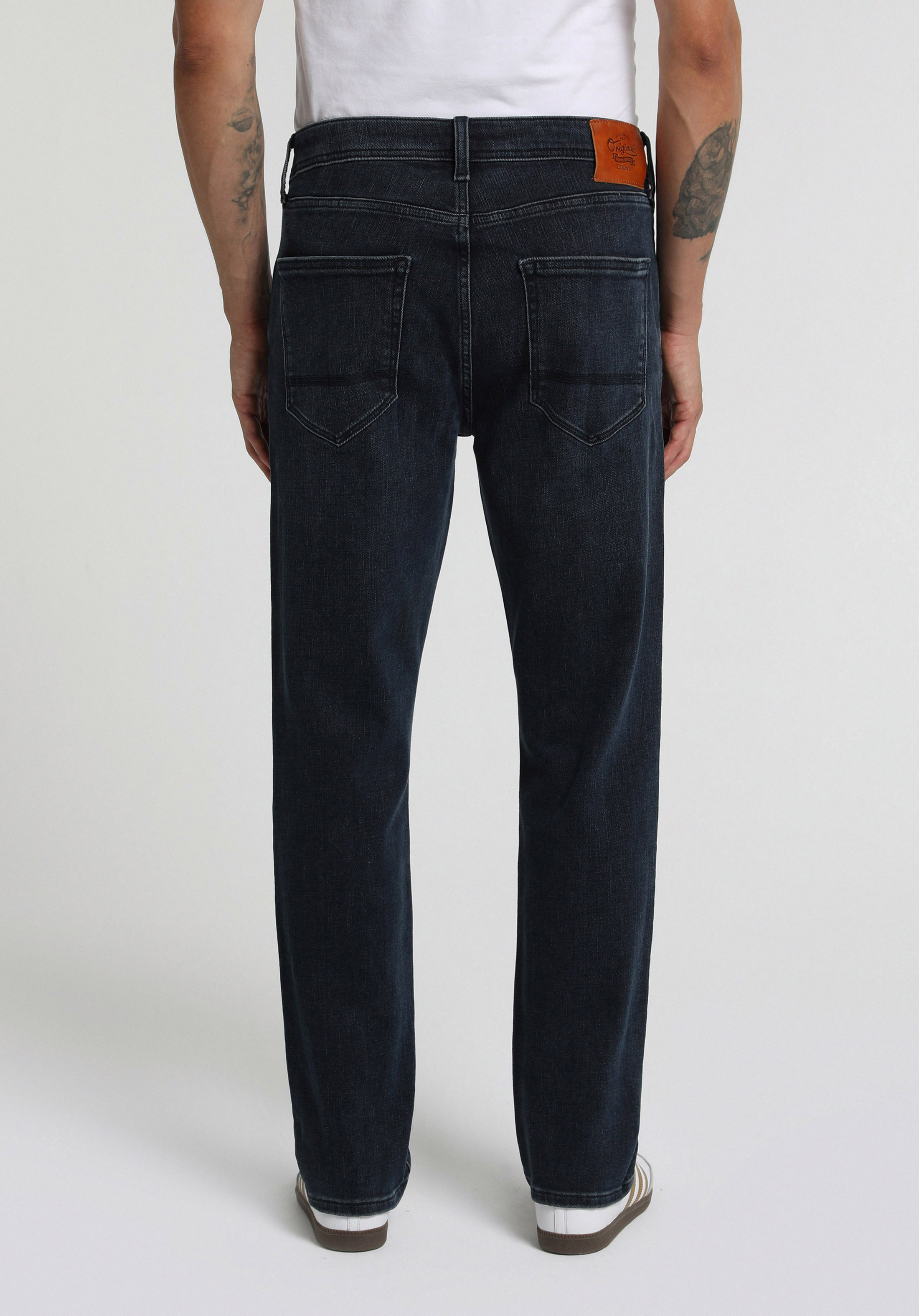 Straight Fit   Erkek Blue Black Denim Jean Pantolon
