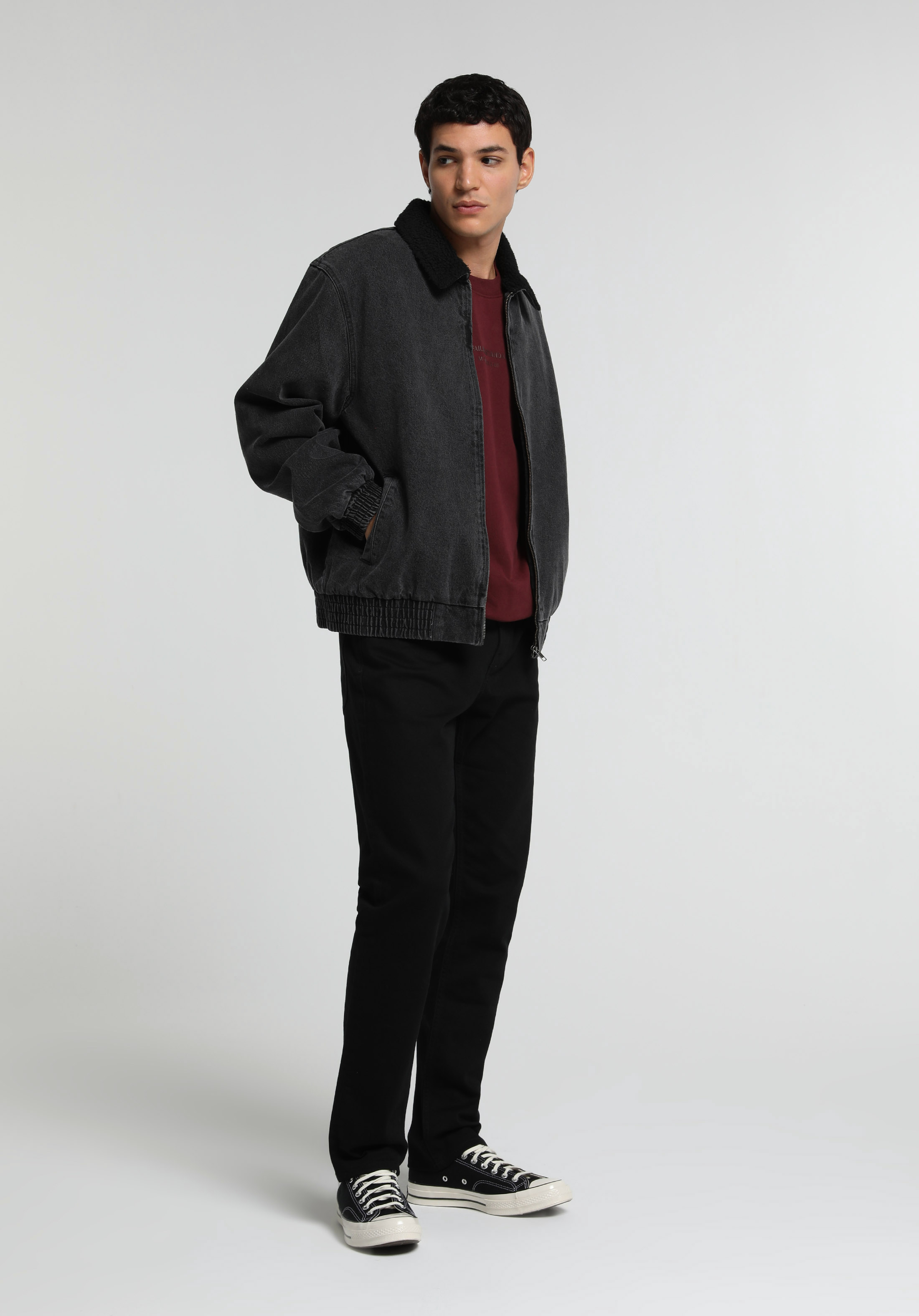 Straight Fit   Erkek Black Black Denim Jean Pantolon