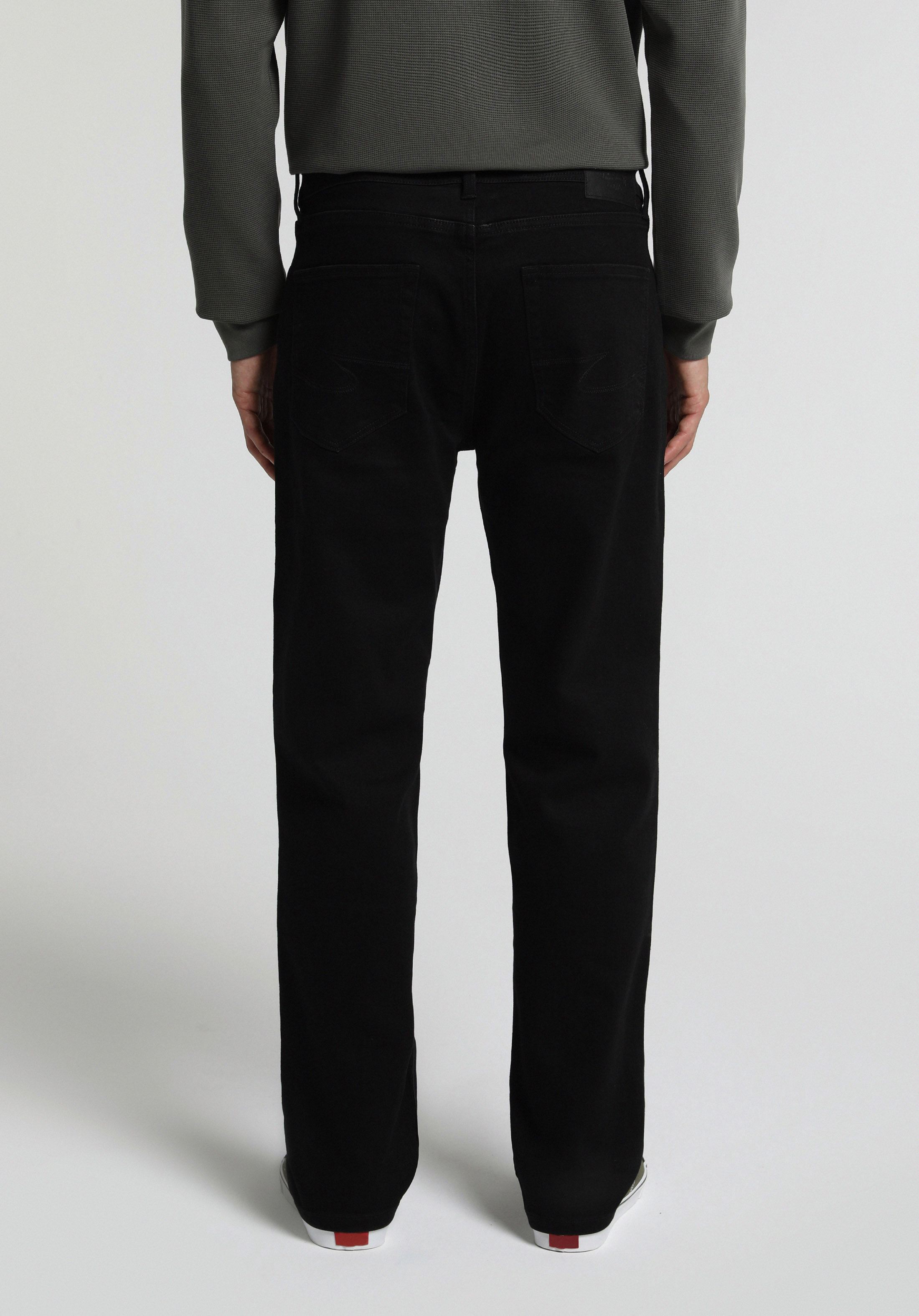 Relaxed Straight Fit   Erkek Mid İndigo Denim Jean Pantolon