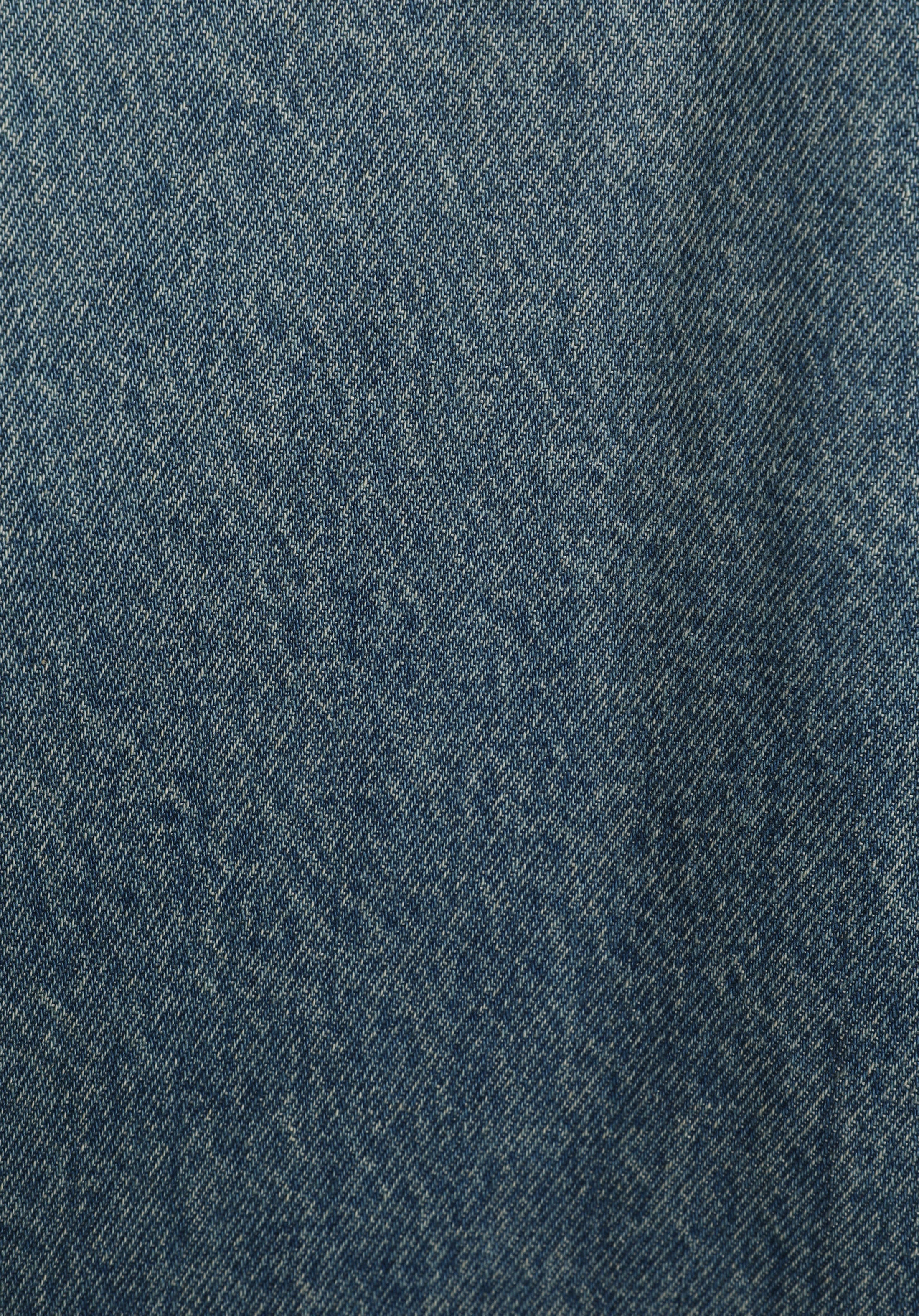 Oversize Fit   Erkek Mid İndigo Denim Shacket