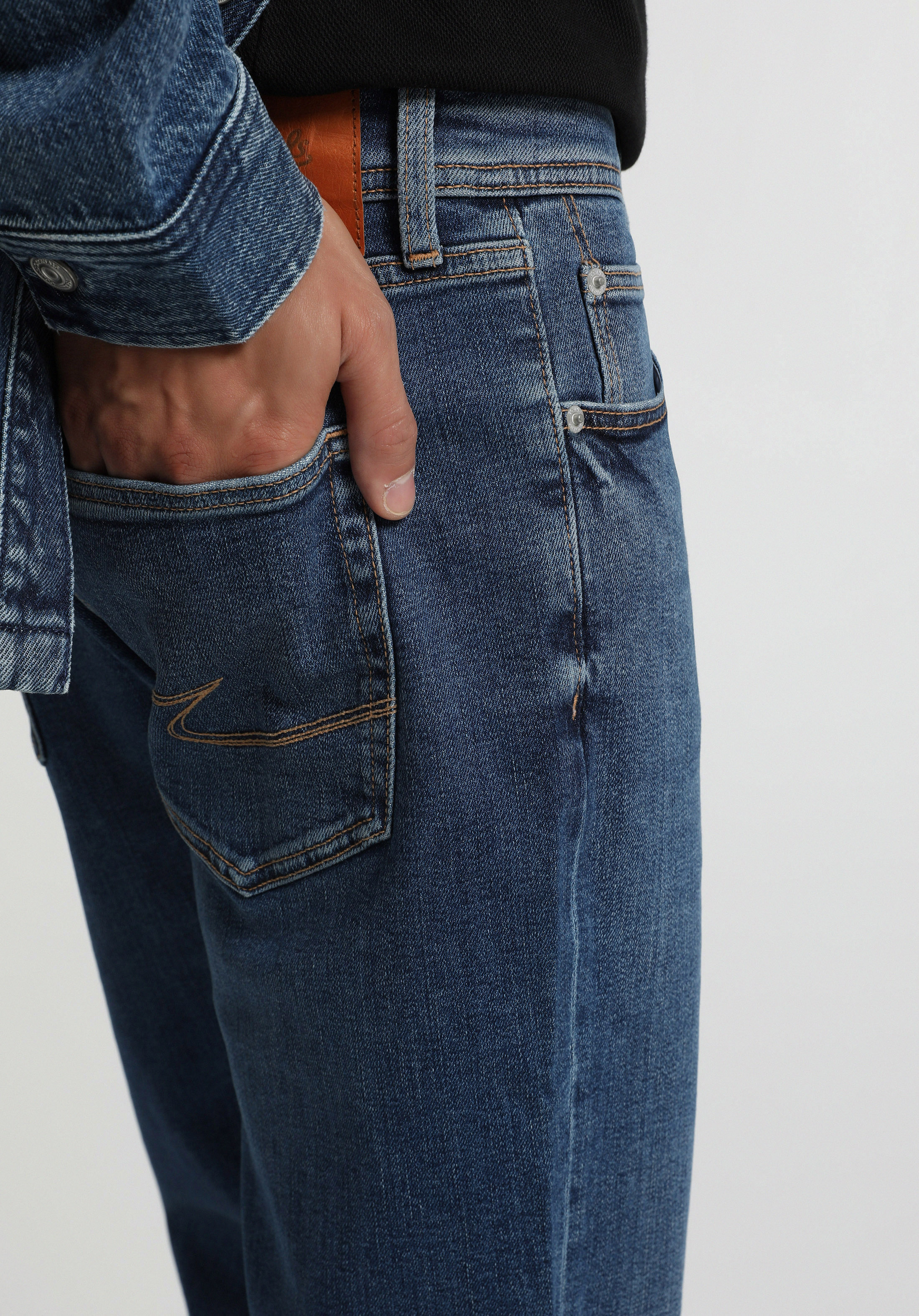 Relaxed Straight Fit   Erkek Dark İndigo Denim Jean Pantolon