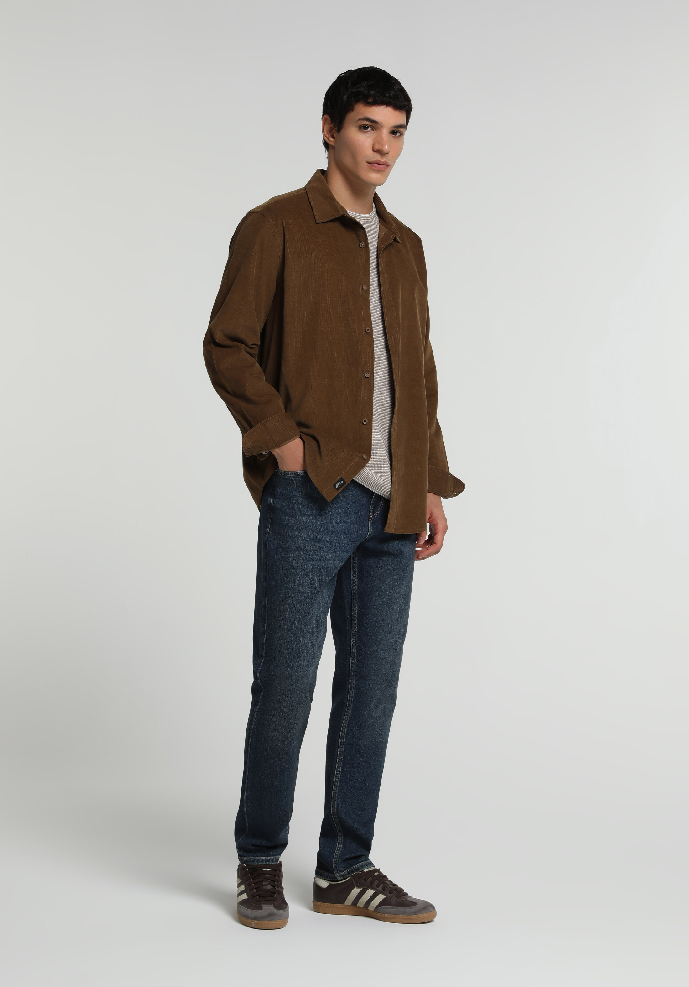Slim Tapered Fit   Erkek Green Cast Denim Jean Pantolon