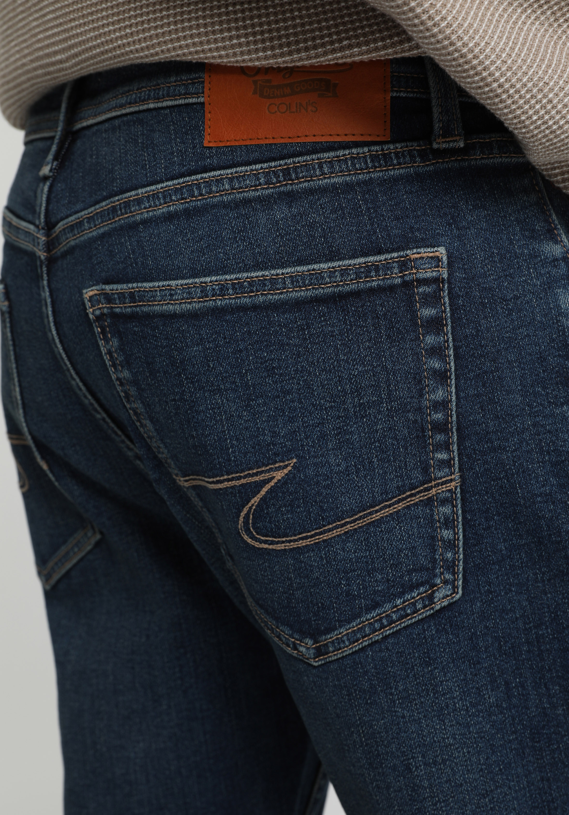 Slim Tapered Fit   Erkek Green Cast Denim Jean Pantolon