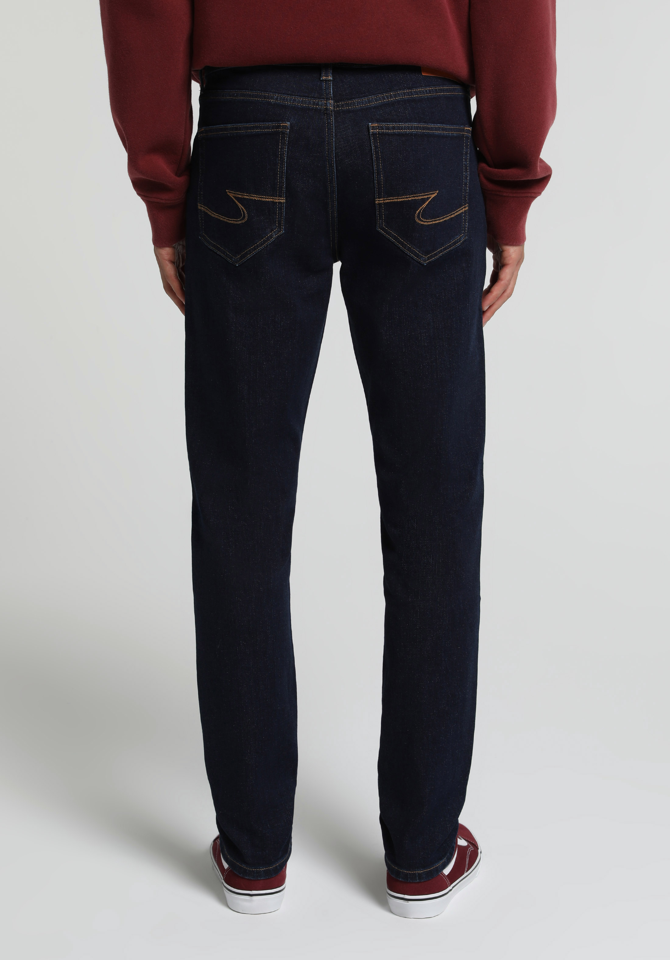 Slim Fit   Erkek Dark İndigo Denim Jean Pantolon