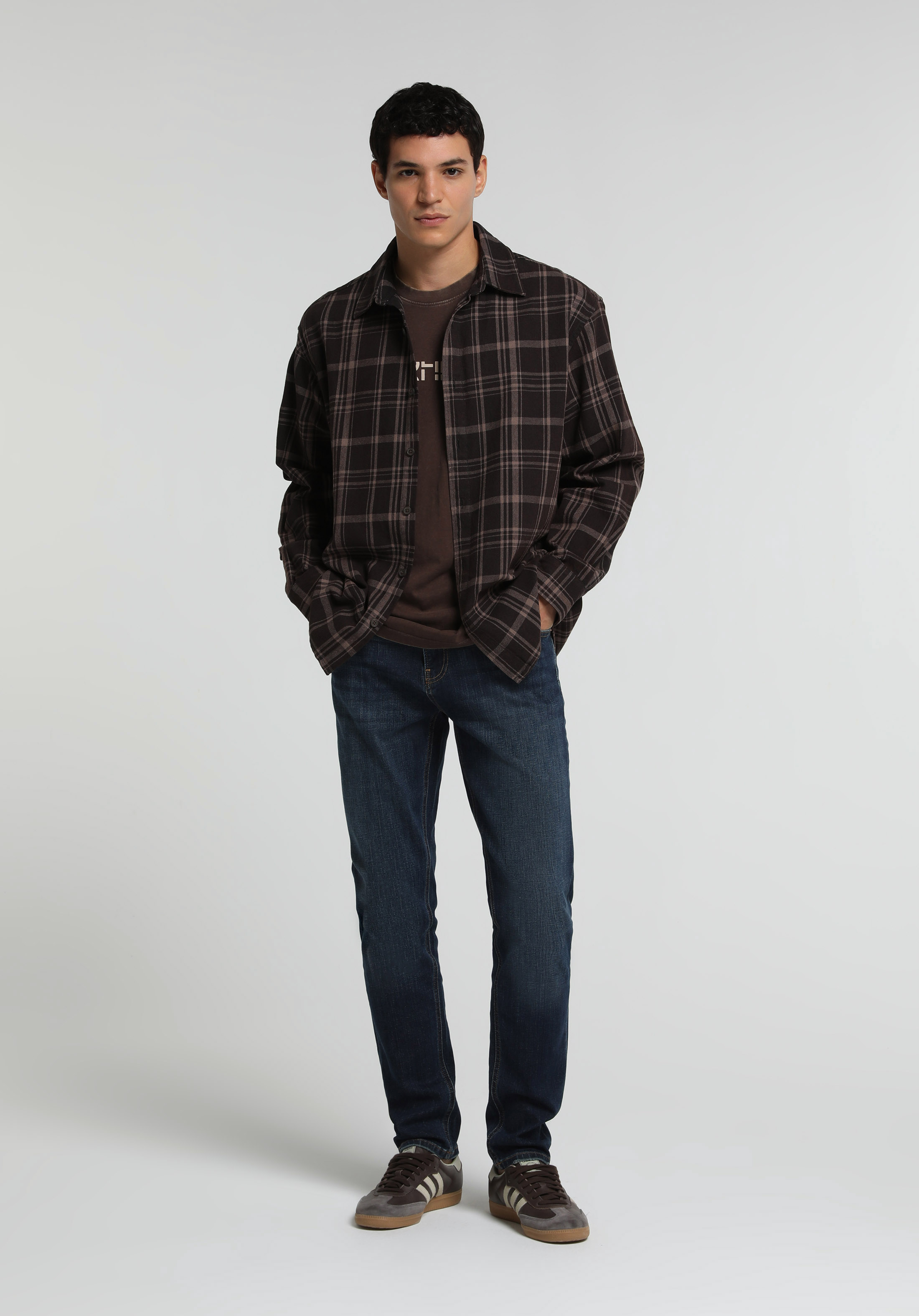 Slim Fit   Erkek Dark İndigo Denim Jean Pantolon