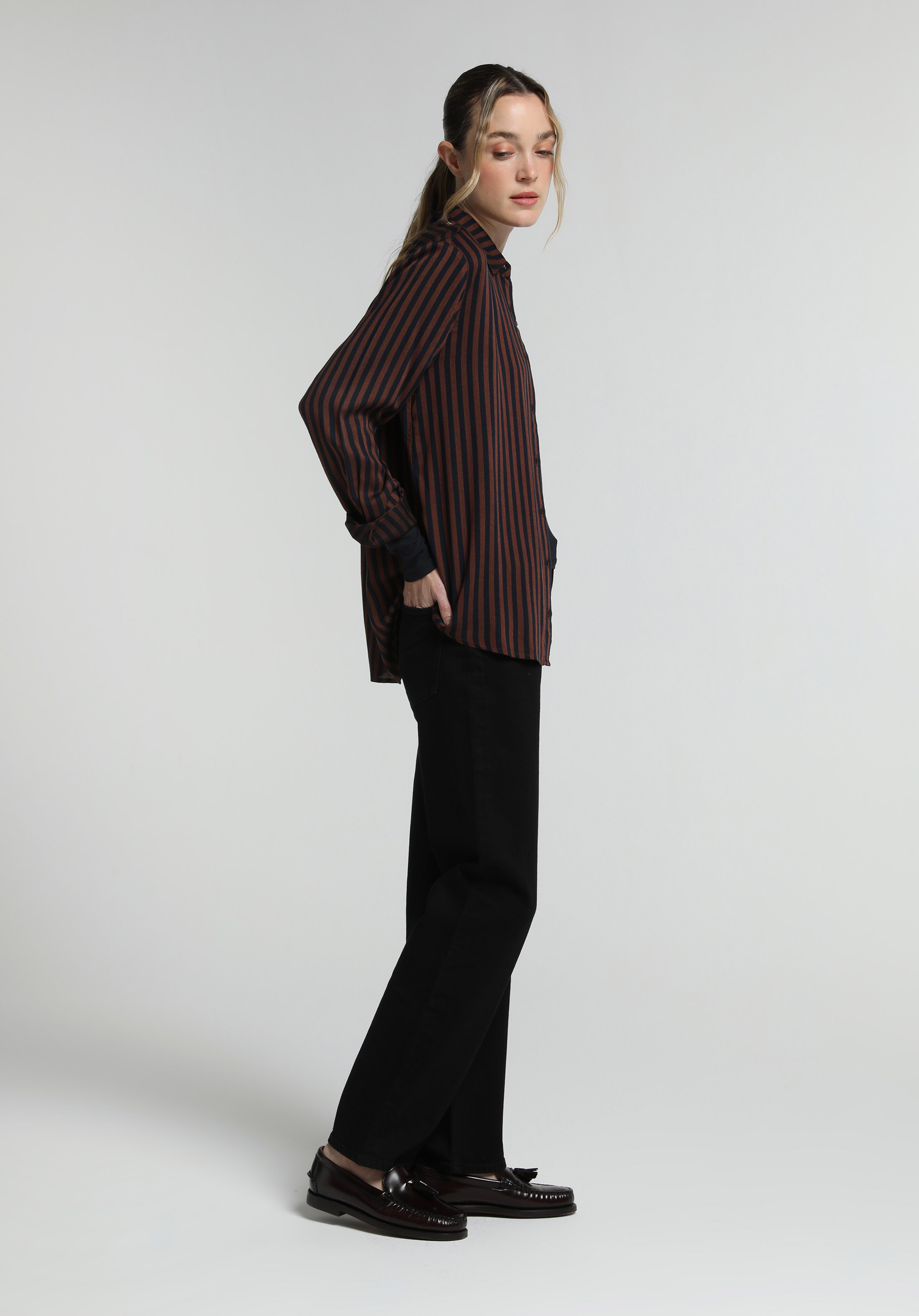 Slim Tapered Fit   Kadın Black Black Denim Jean Pantolon