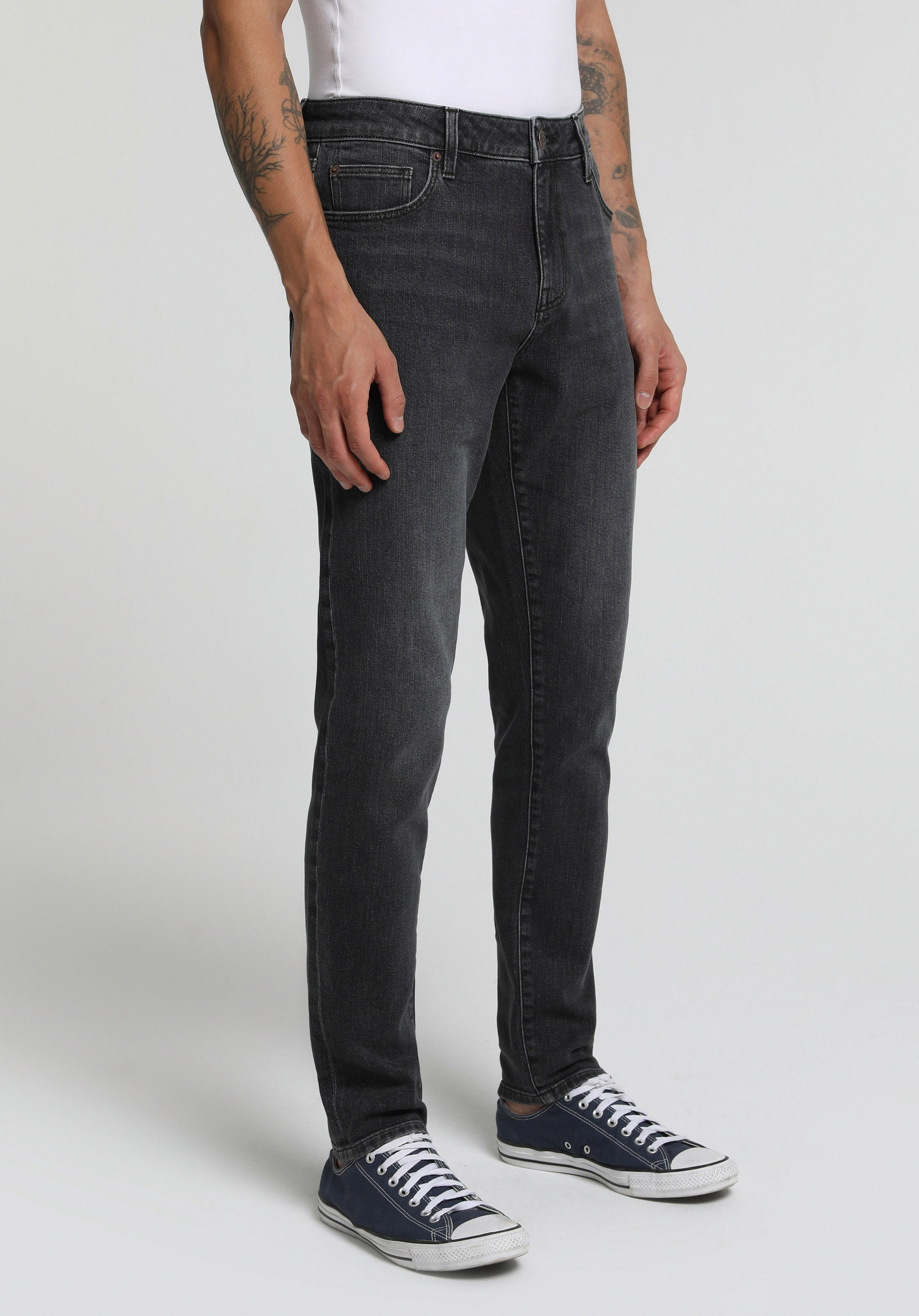 Slim Fit   Erkek Black Denim Jean Pantolon