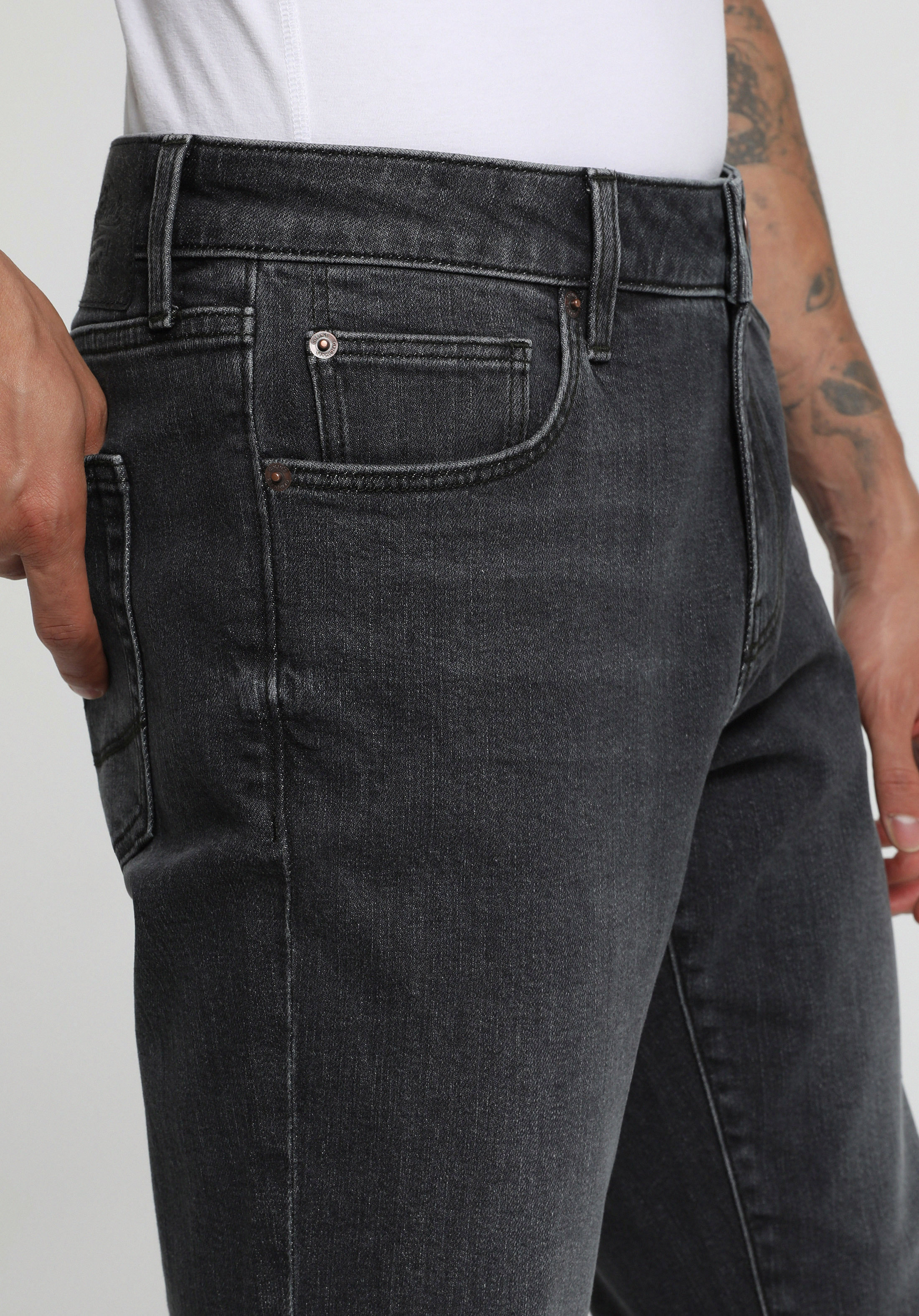 Slim Fit   Erkek Black Denim Jean Pantolon