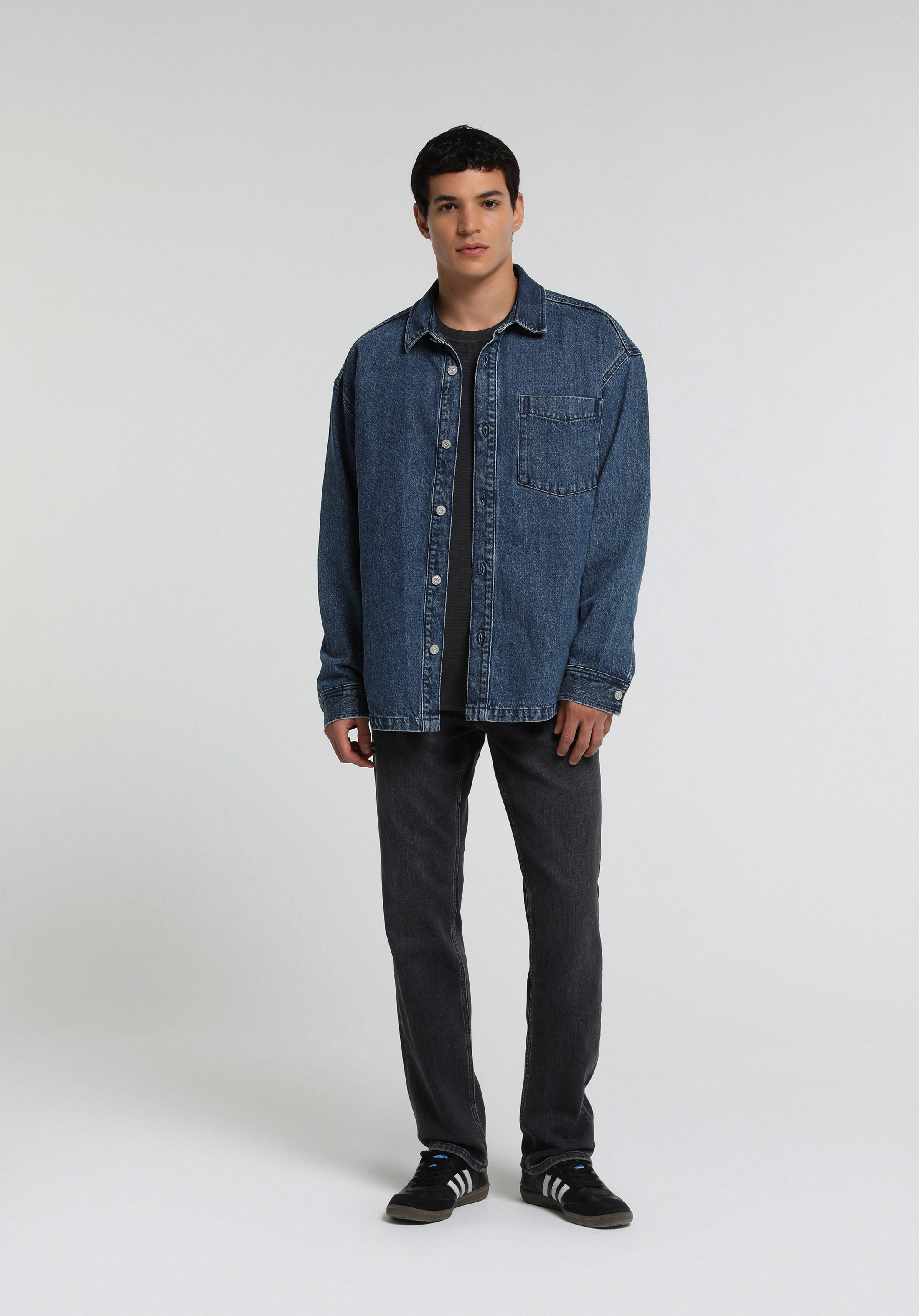 Straight Fit   Erkek Black Denim Jean Pantolon