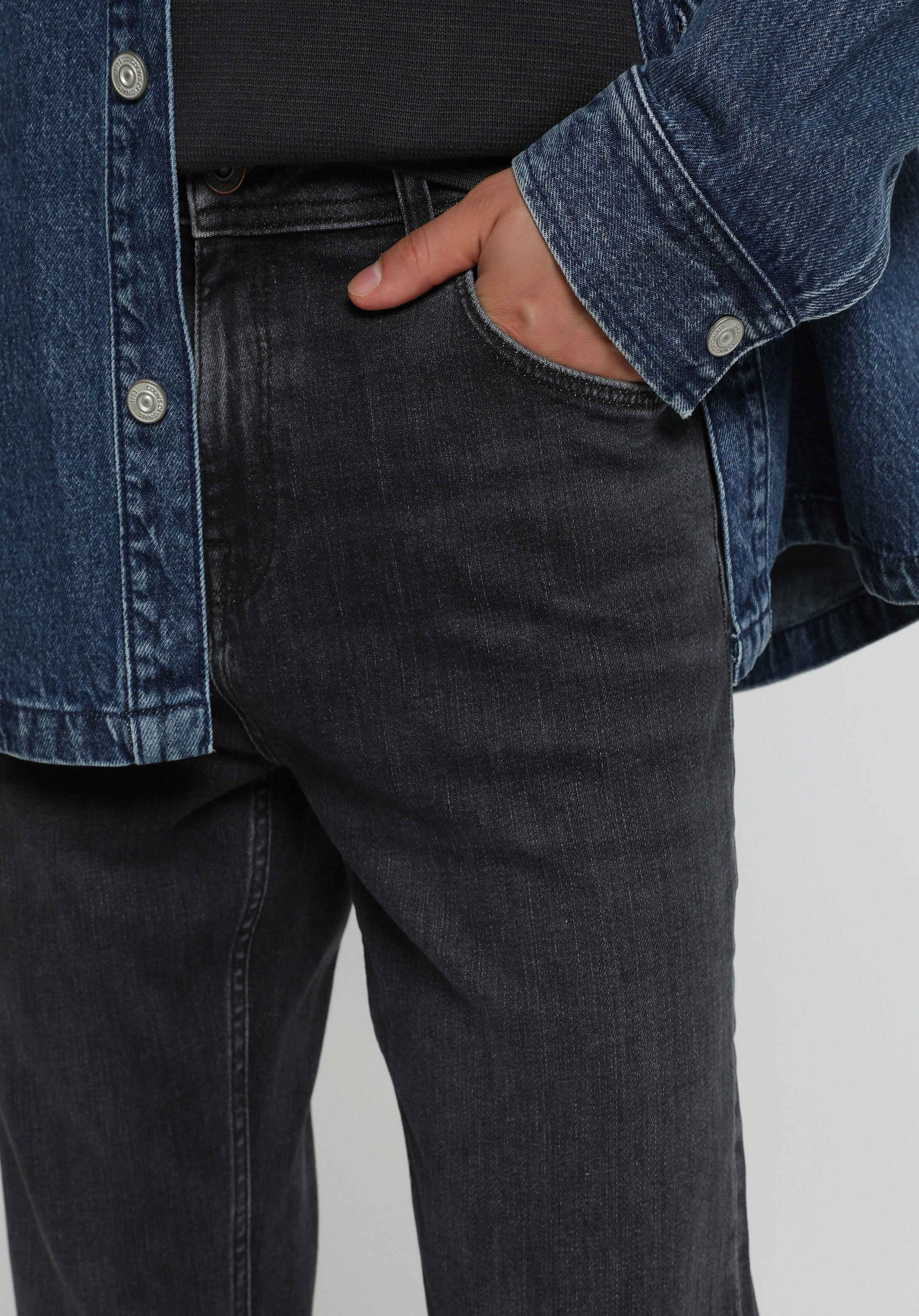 Straight Fit   Erkek Black Denim Jean Pantolon