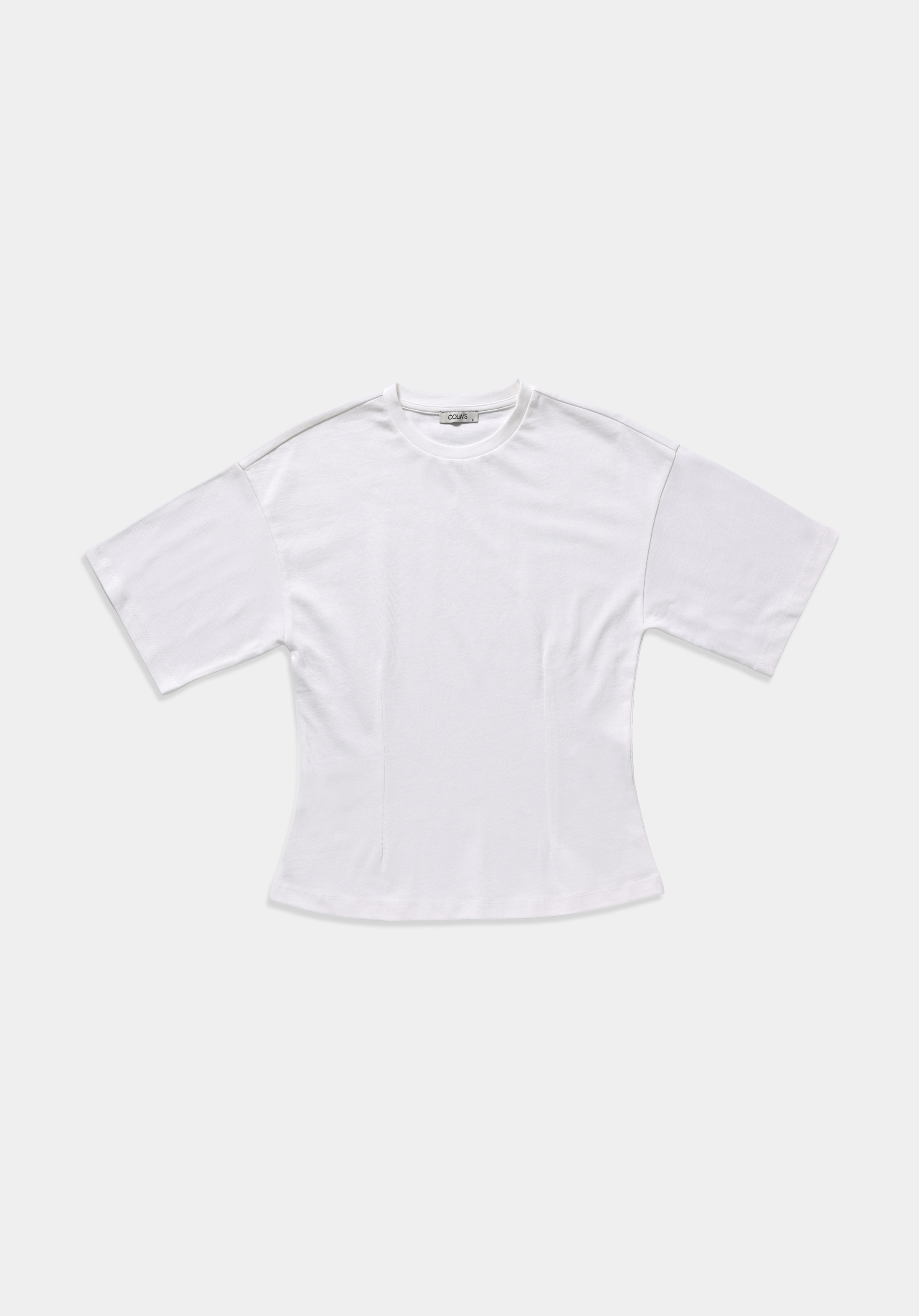 Slim Fit Yuvarlak Yaka Düz Kadın Beyaz Kısa Kol Tişört