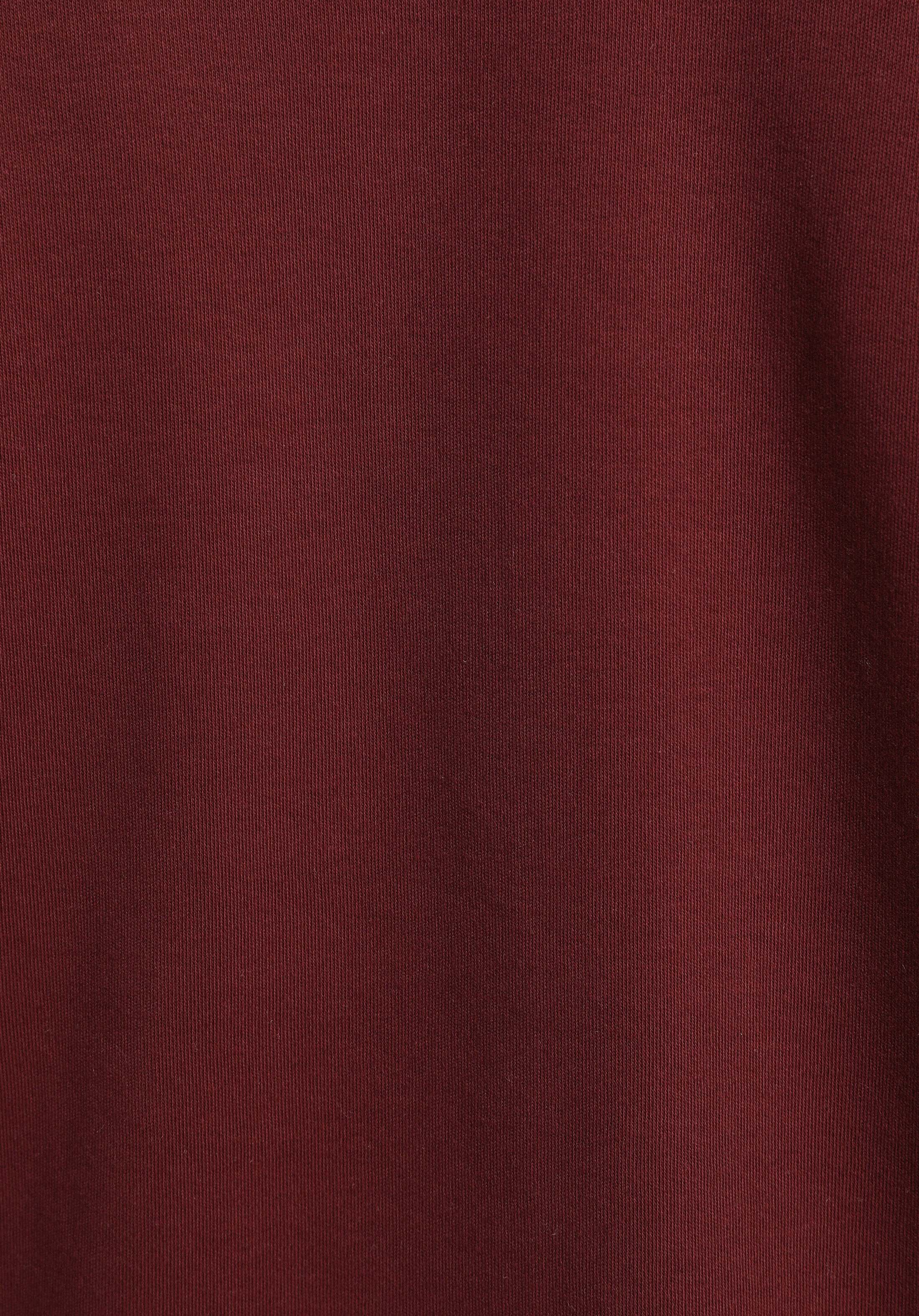 Regular Fit Yuvarlak Yaka Düz Kadın Bordo Kısa Kol Tişört