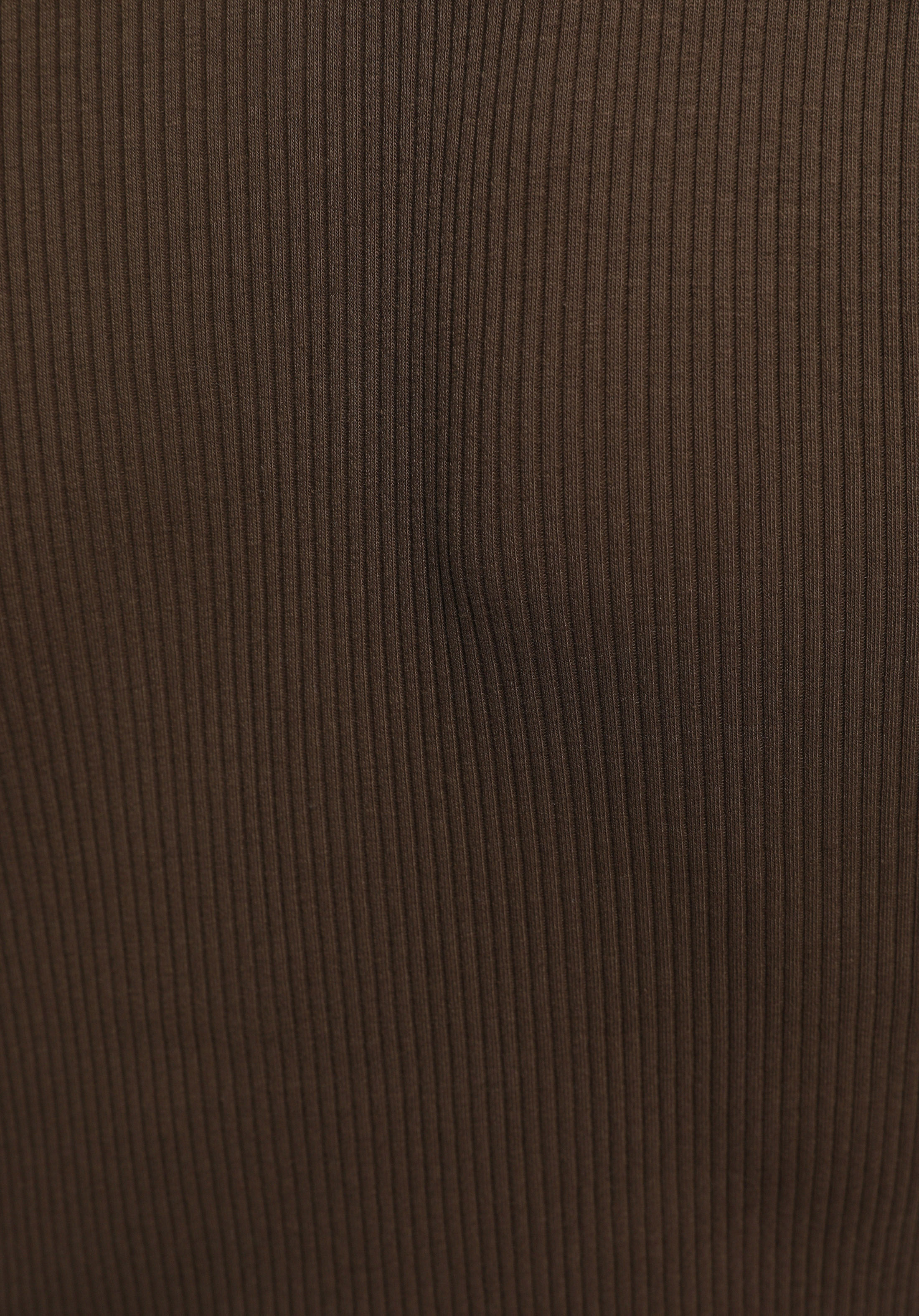 Slim Fit   Kadın Kahverengi  Tişört