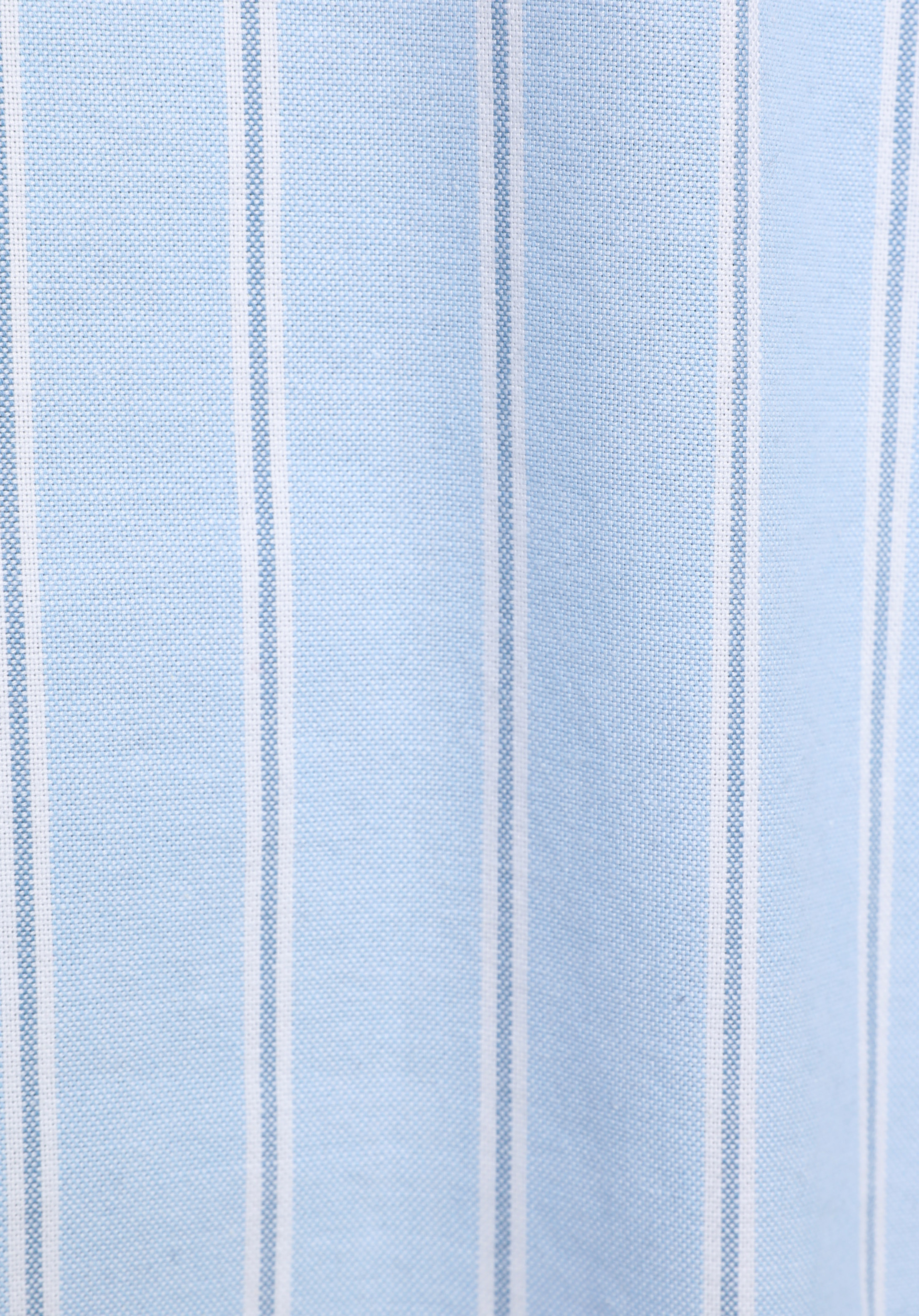 Boyfriend Fit Shirt Neck Çizgili Kadın Mavi Uzun Kol Gömlek