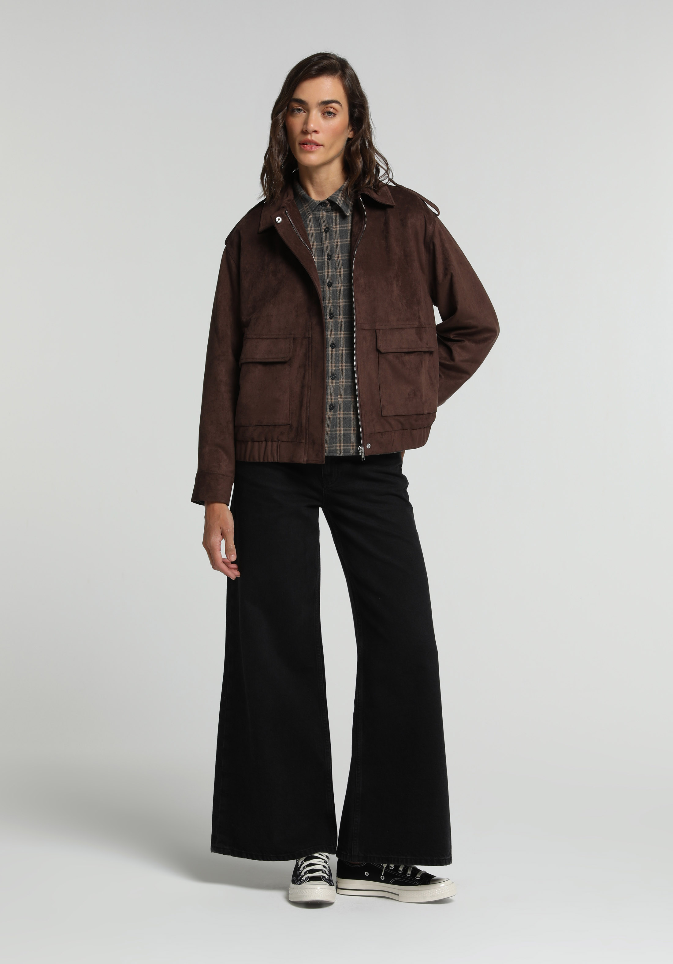Super Wide Leg Fit   Kadın Black Black Denim Jean Pantolon