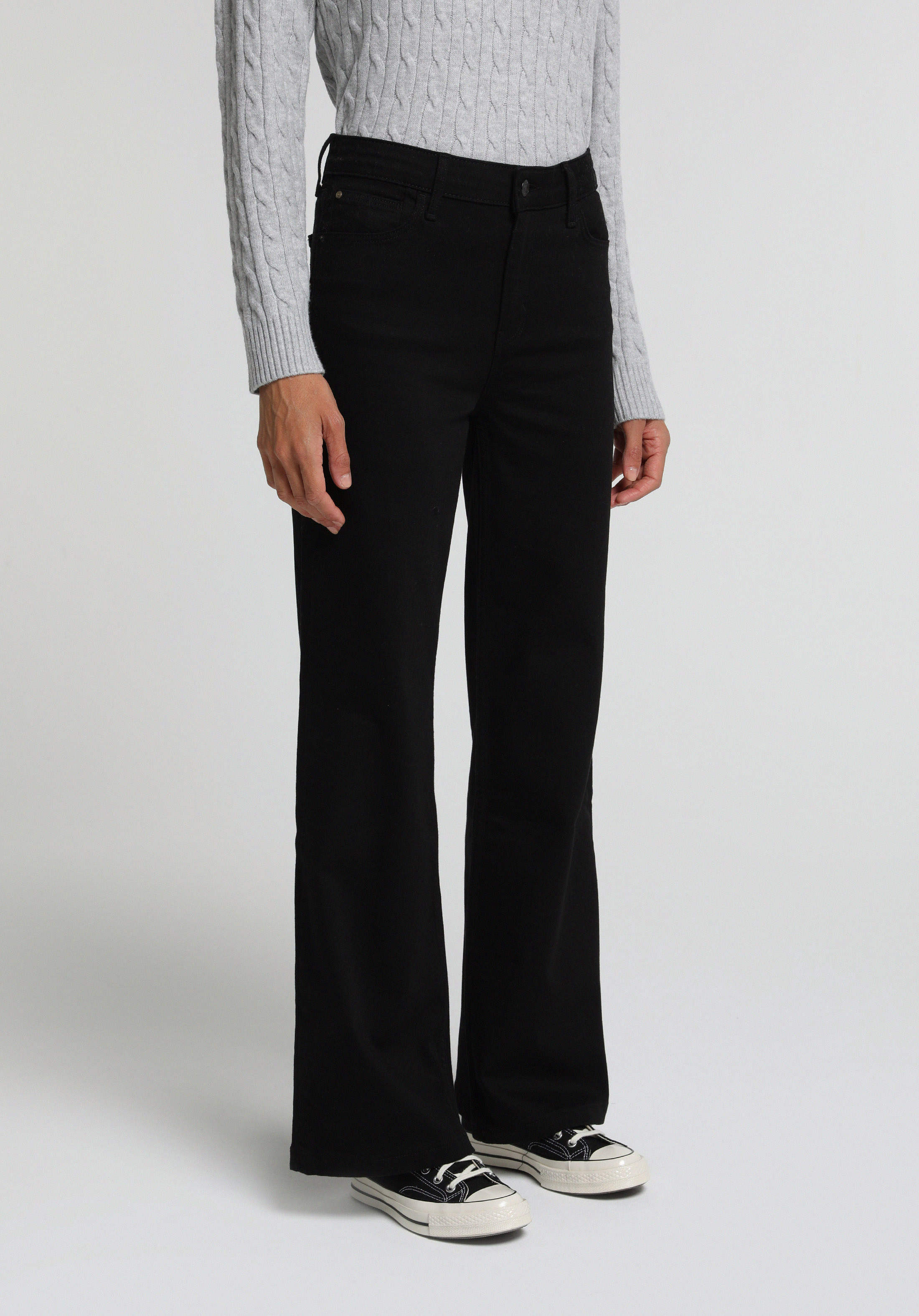 High Rise Super Flare Fit   Kadın Black Black Denim Jean Pantolon