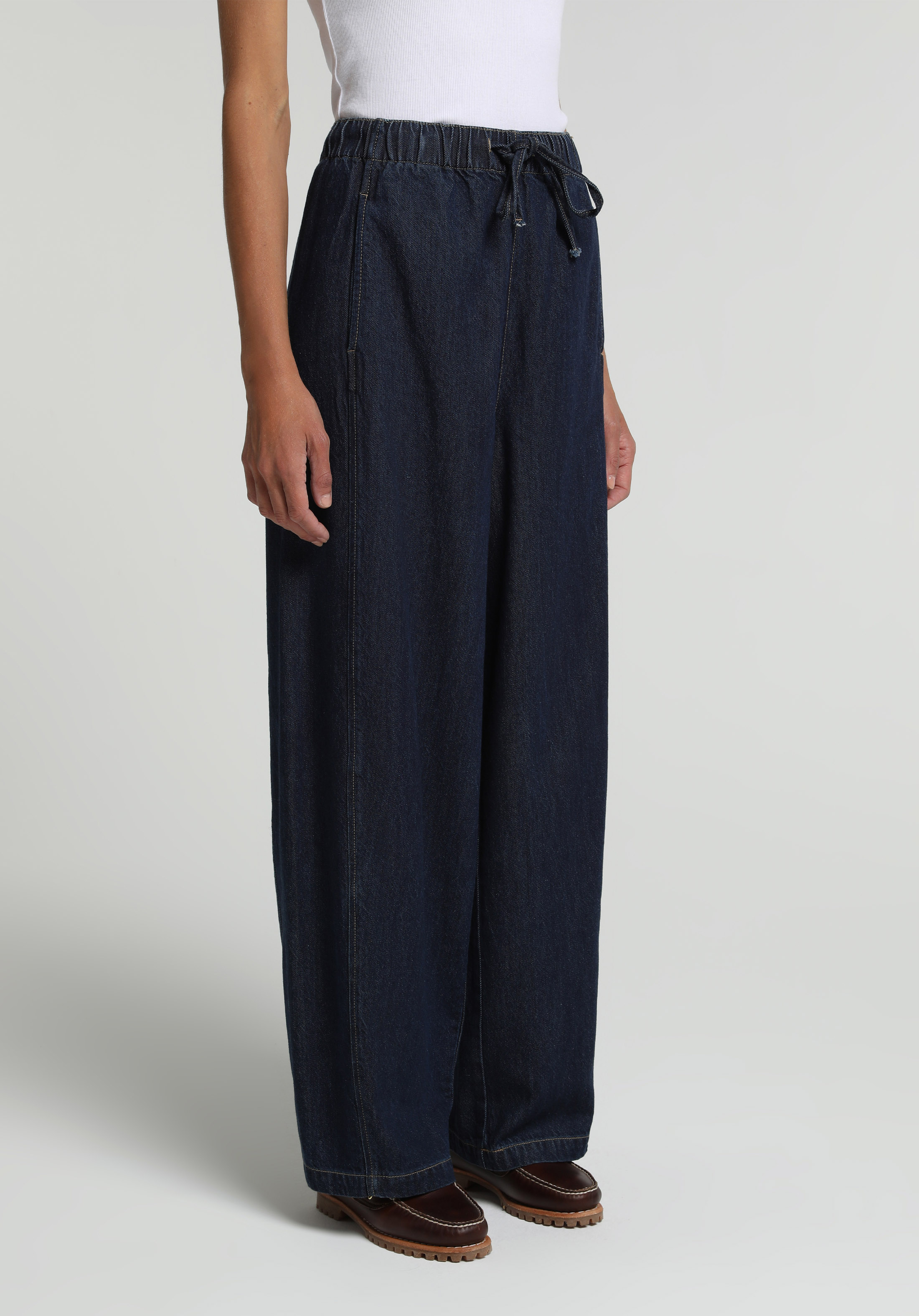 Loose Fit   Kadın Dark İndigo Denim Jean Pantolon