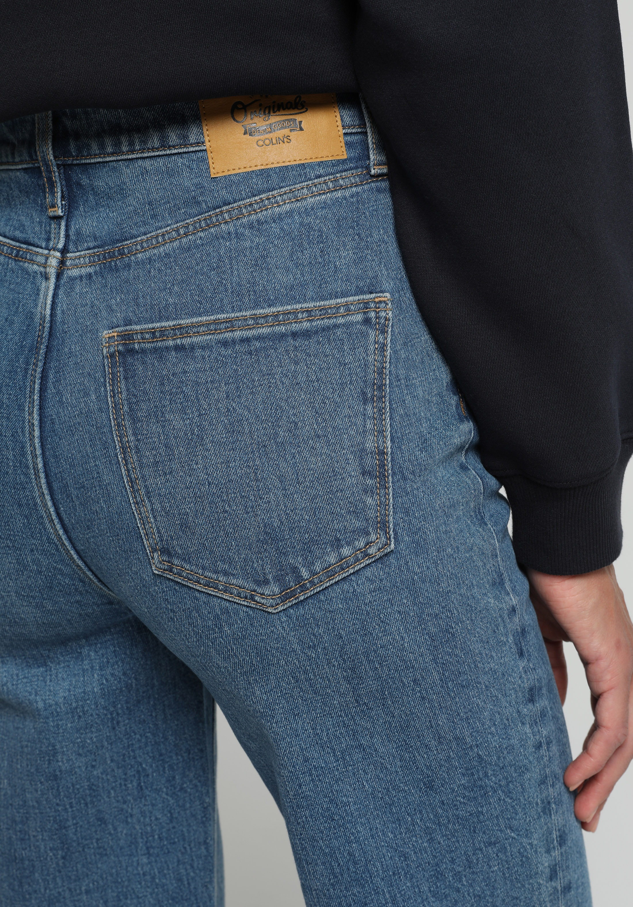 Slim Tapered Fit   Kadın Light İndigo Denim Jean Pantolon