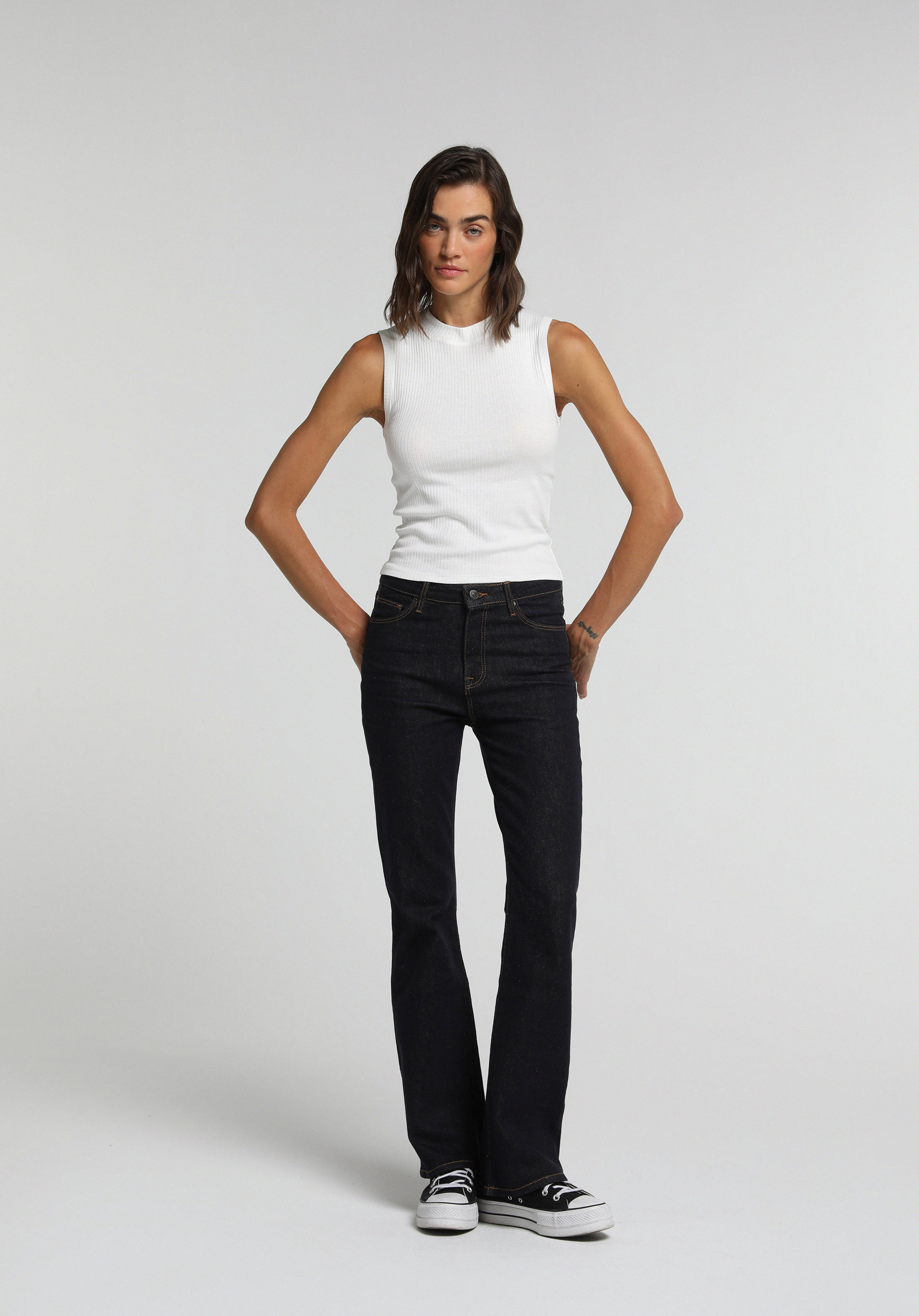 Slim Fit   Kadın Beyaz Atlet