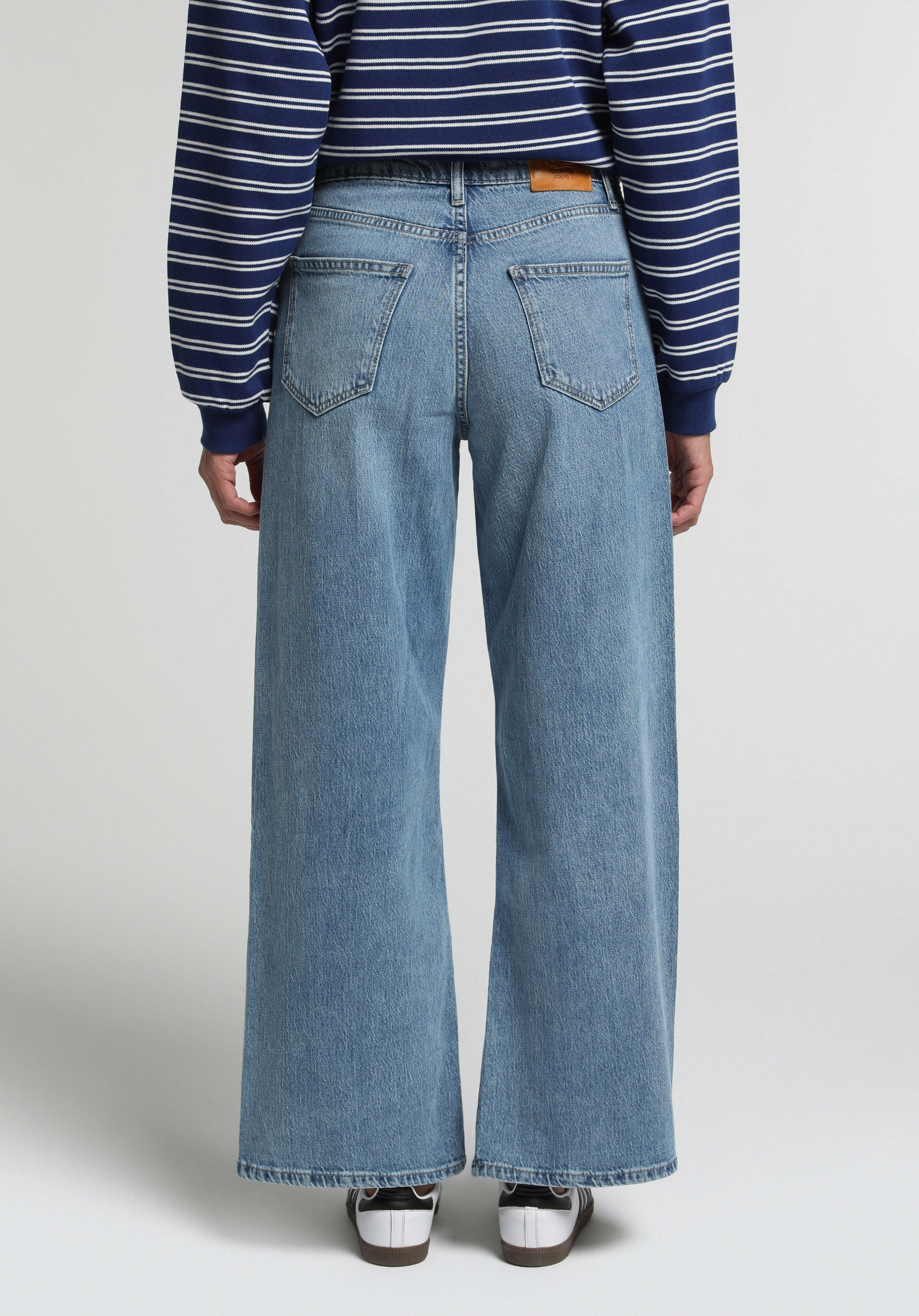 Wide Leg Fit   Kadın Black Denim Jean Pantolon