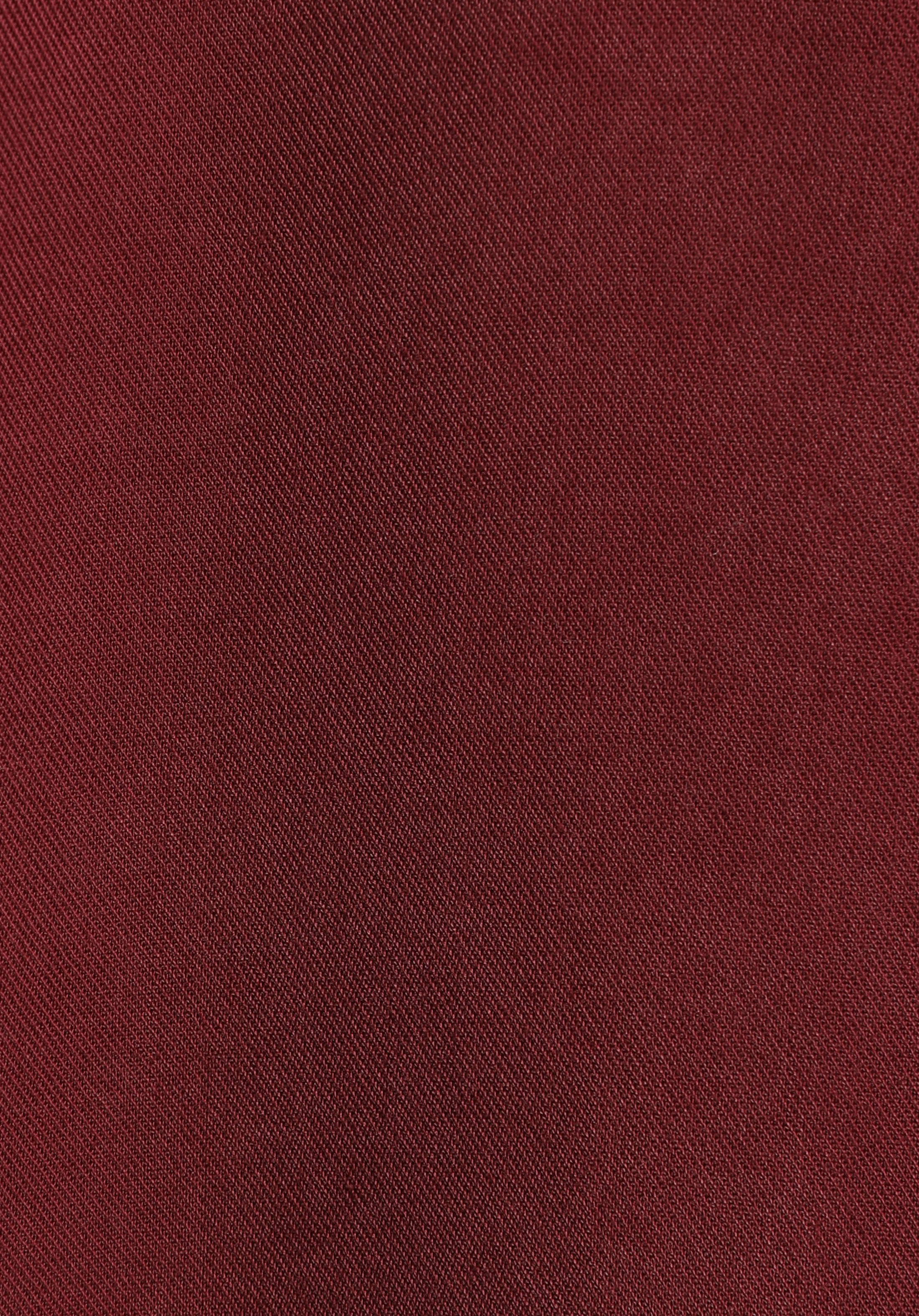 Boyfriend Fit Shirt Neck Düz Kadın Bordo Uzun Kol Gömlek