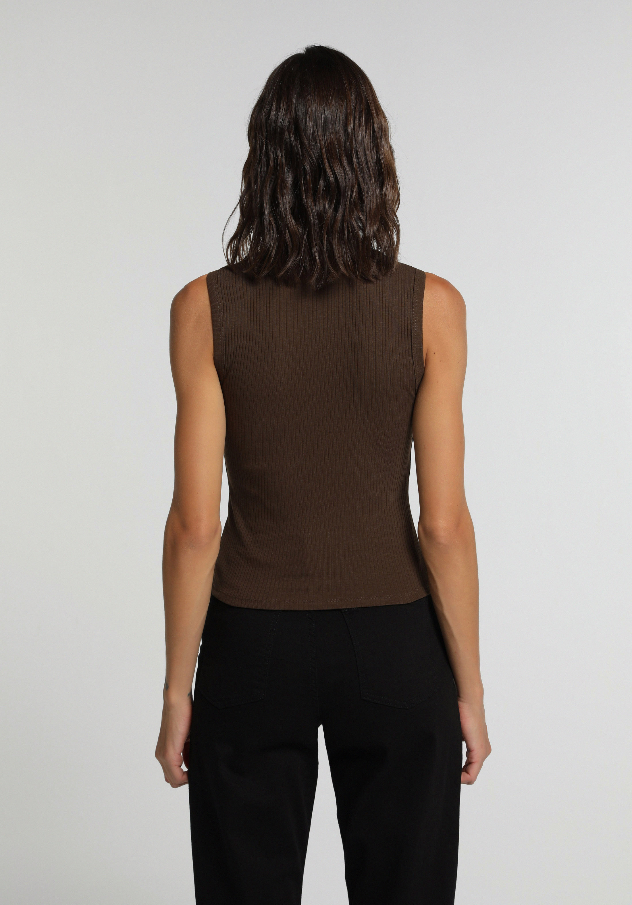 Slim Fit   Kadın Kahverengi Atlet