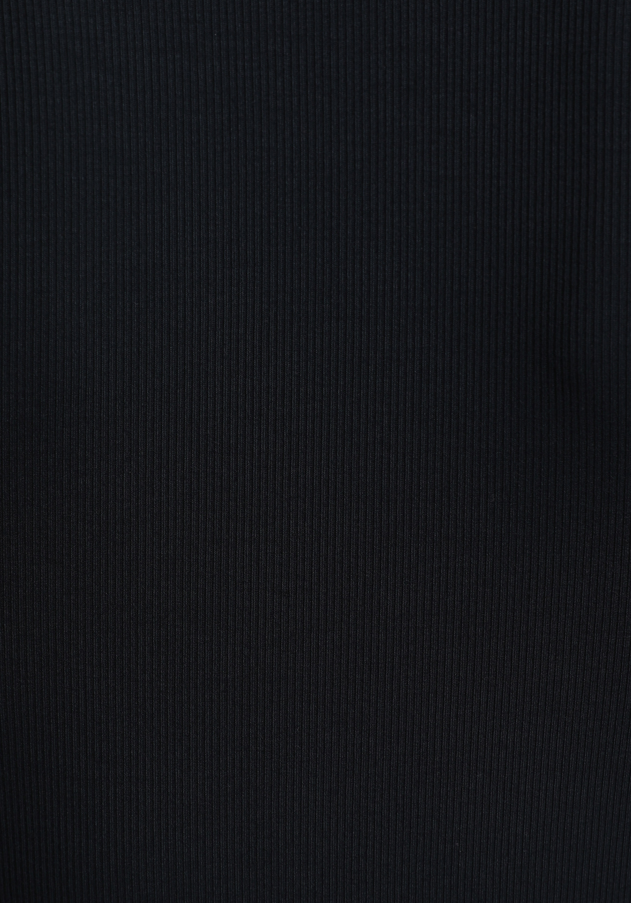 Slim Fit Yuvarlak Yaka Düz Kadın Siyah Uzun Kol Tişört