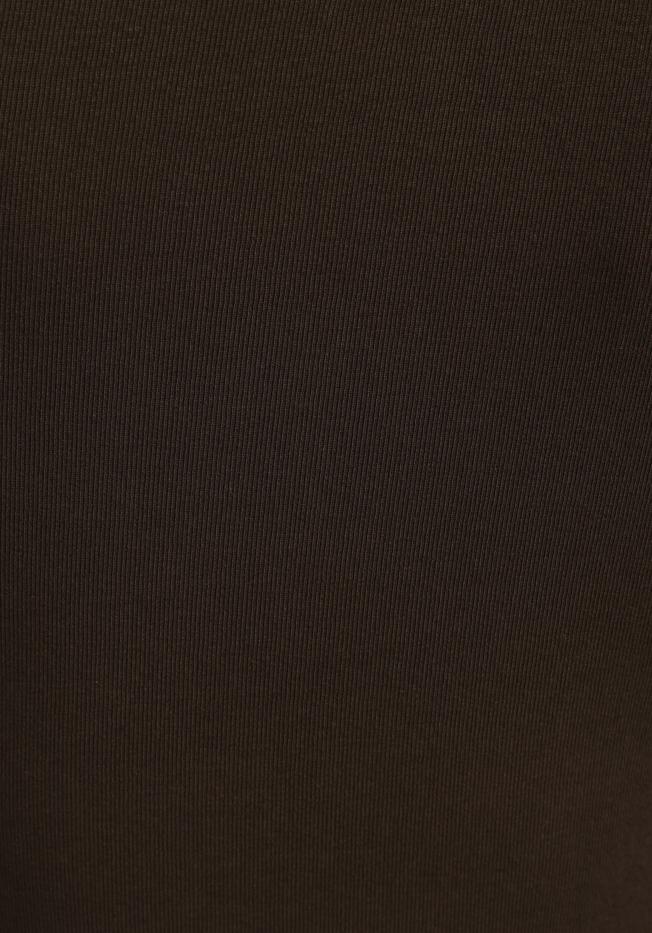 Slim Fit Asimetrik Yaka Düz Kadın Kahverengi Uzun Kol Tişört