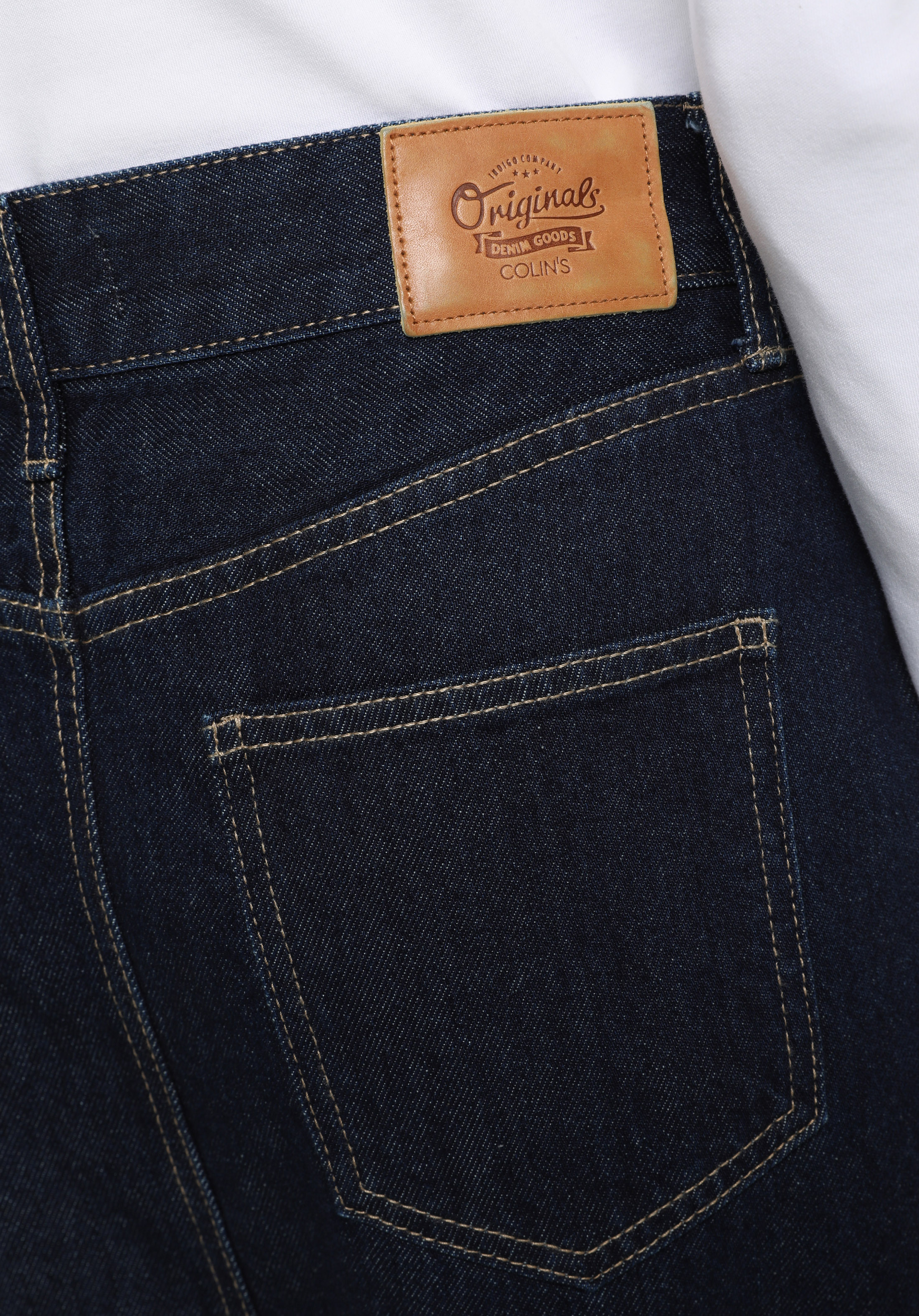 Slim Fit Düz Fermuarlı Kadın Dark İndigo Denim Etek
