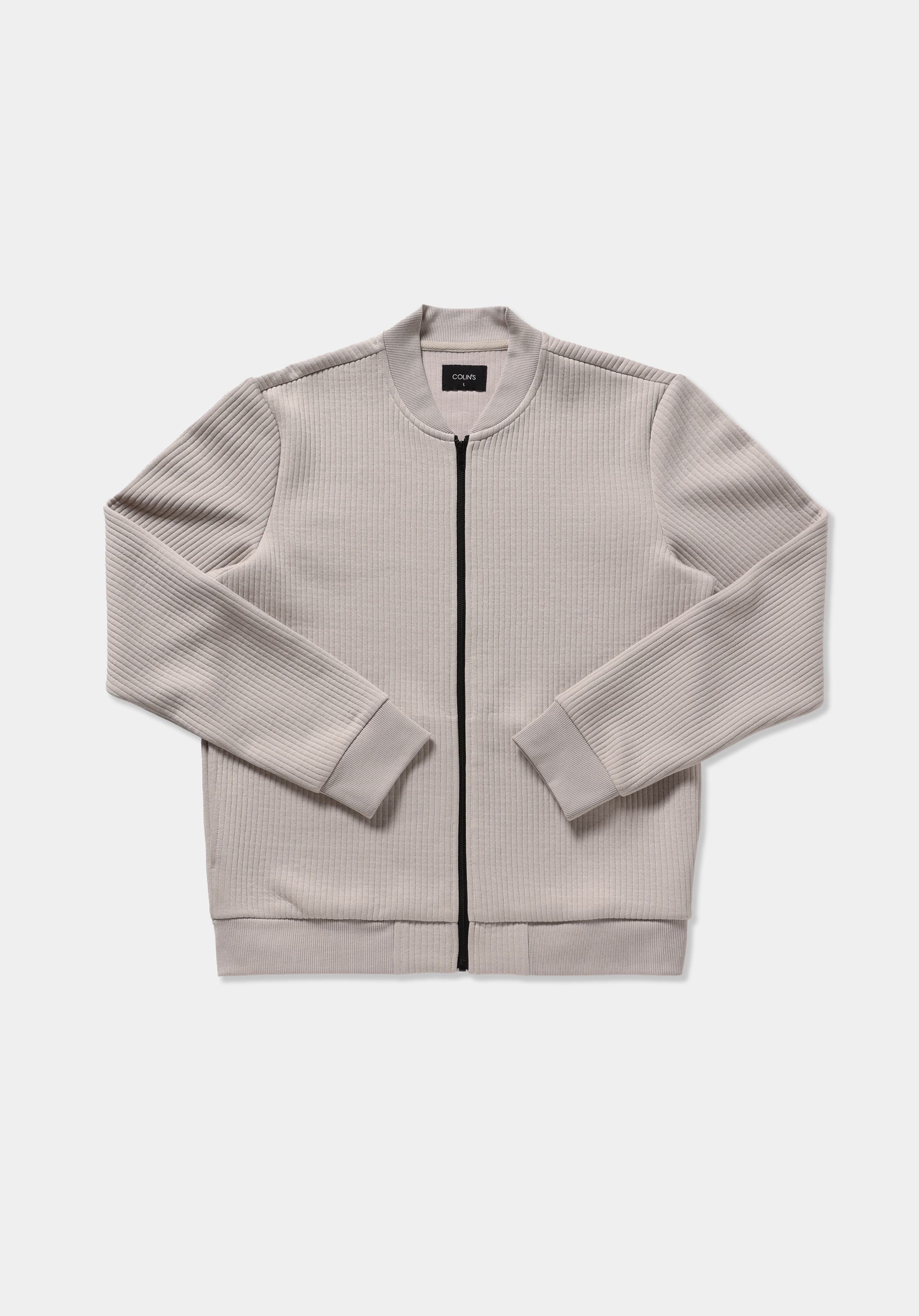 Slim Fit Fermuarlı   Erkek Taş Ceket
