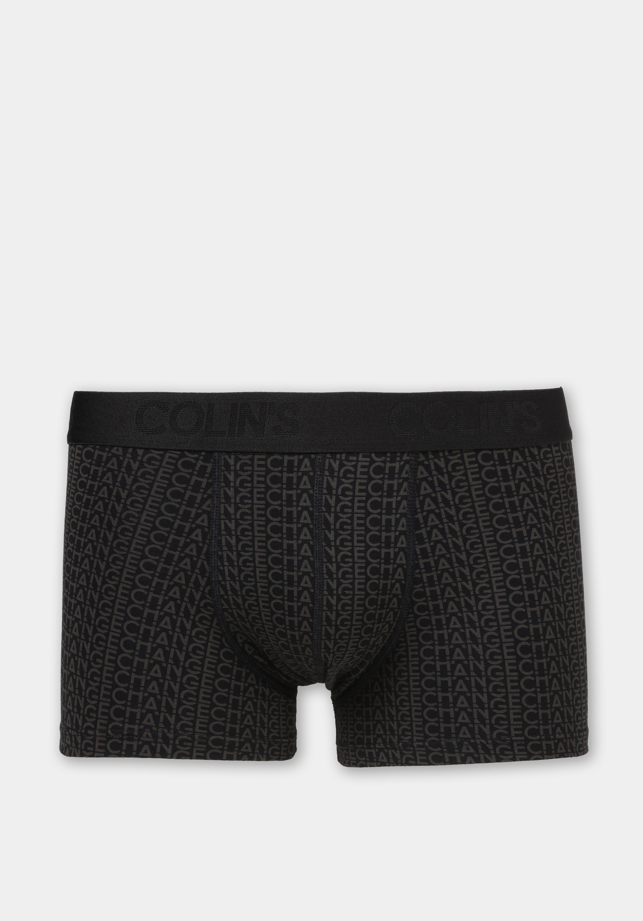 Trunk Fit Baskılı Erkek Siyah Boxer