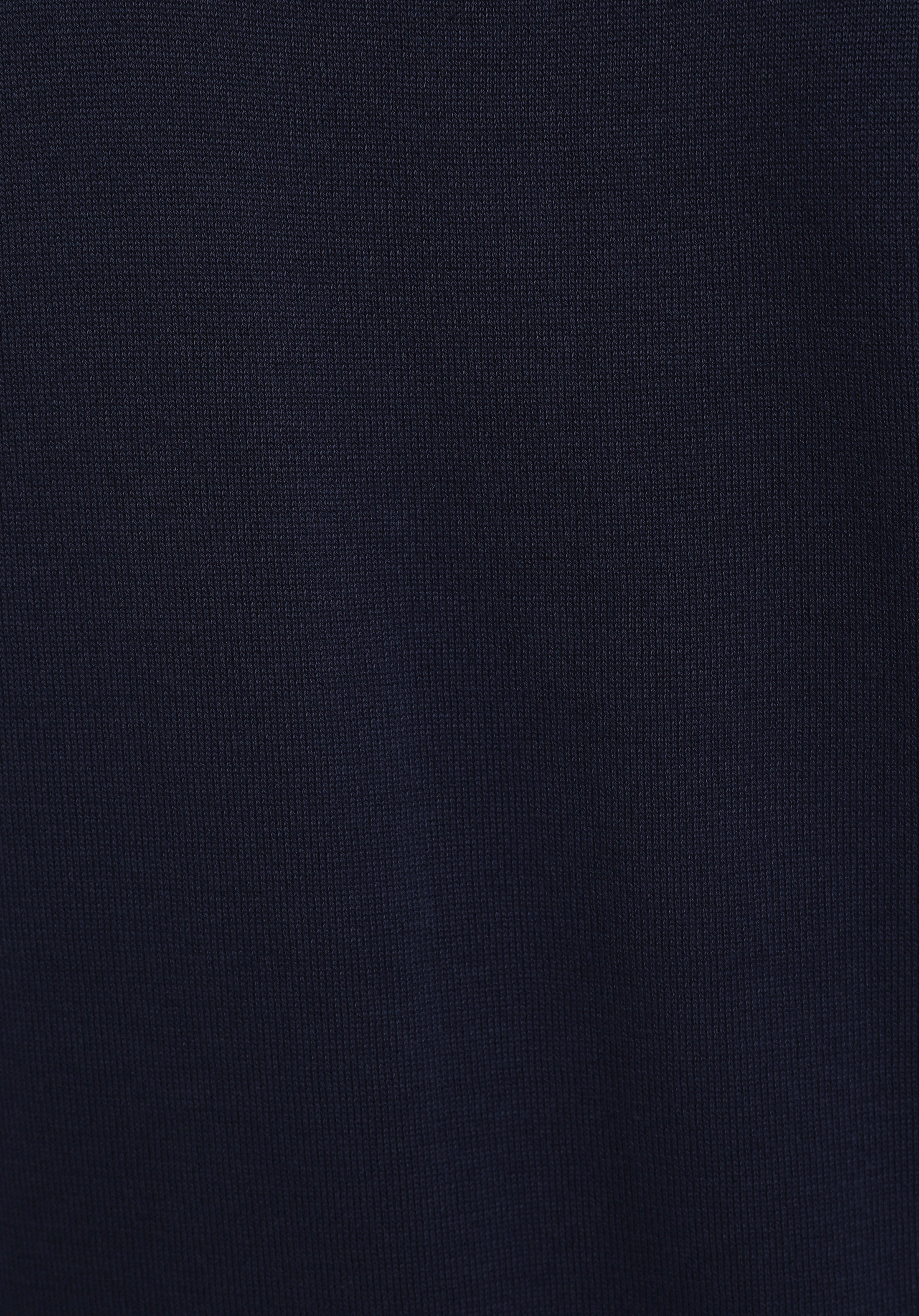 Regular Fit Polo Yaka Jakarlı Erkek Lacivert Kısa Kol Kazak