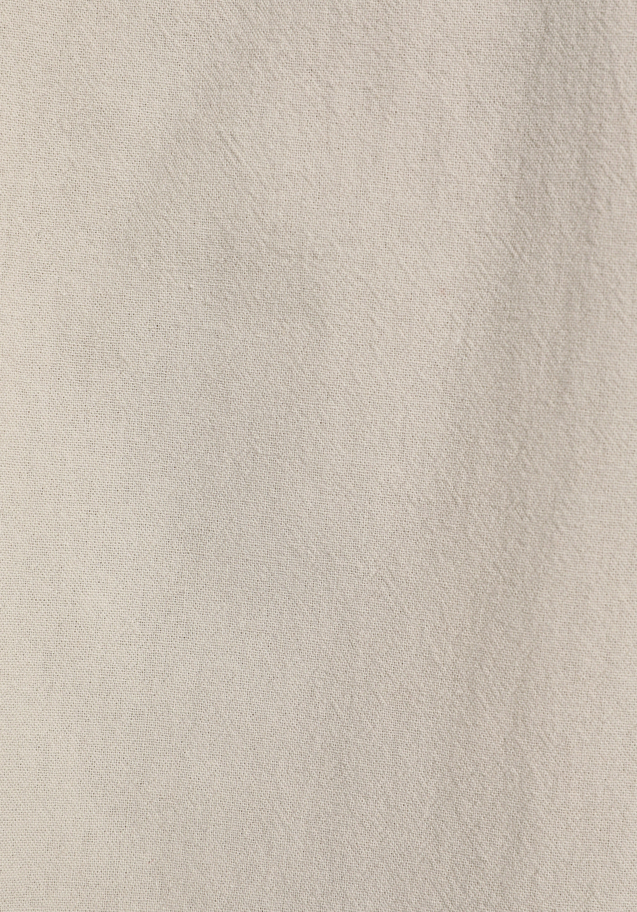 Regular Fit Shirt Neck Düz Erkek Taş Uzun Kol Gömlek