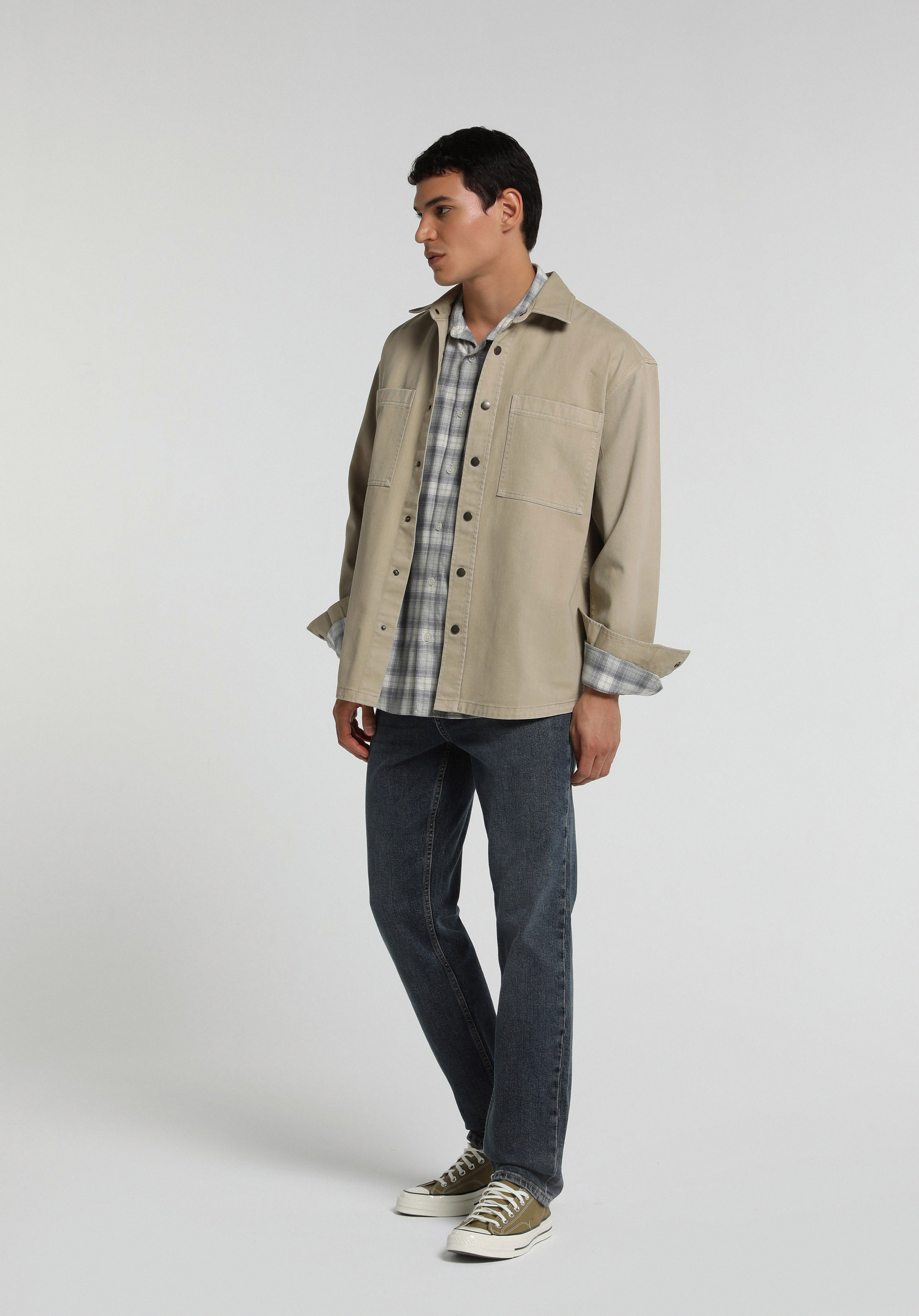 Straight Fit   Erkek Light İndigo Denim Jean Pantolon