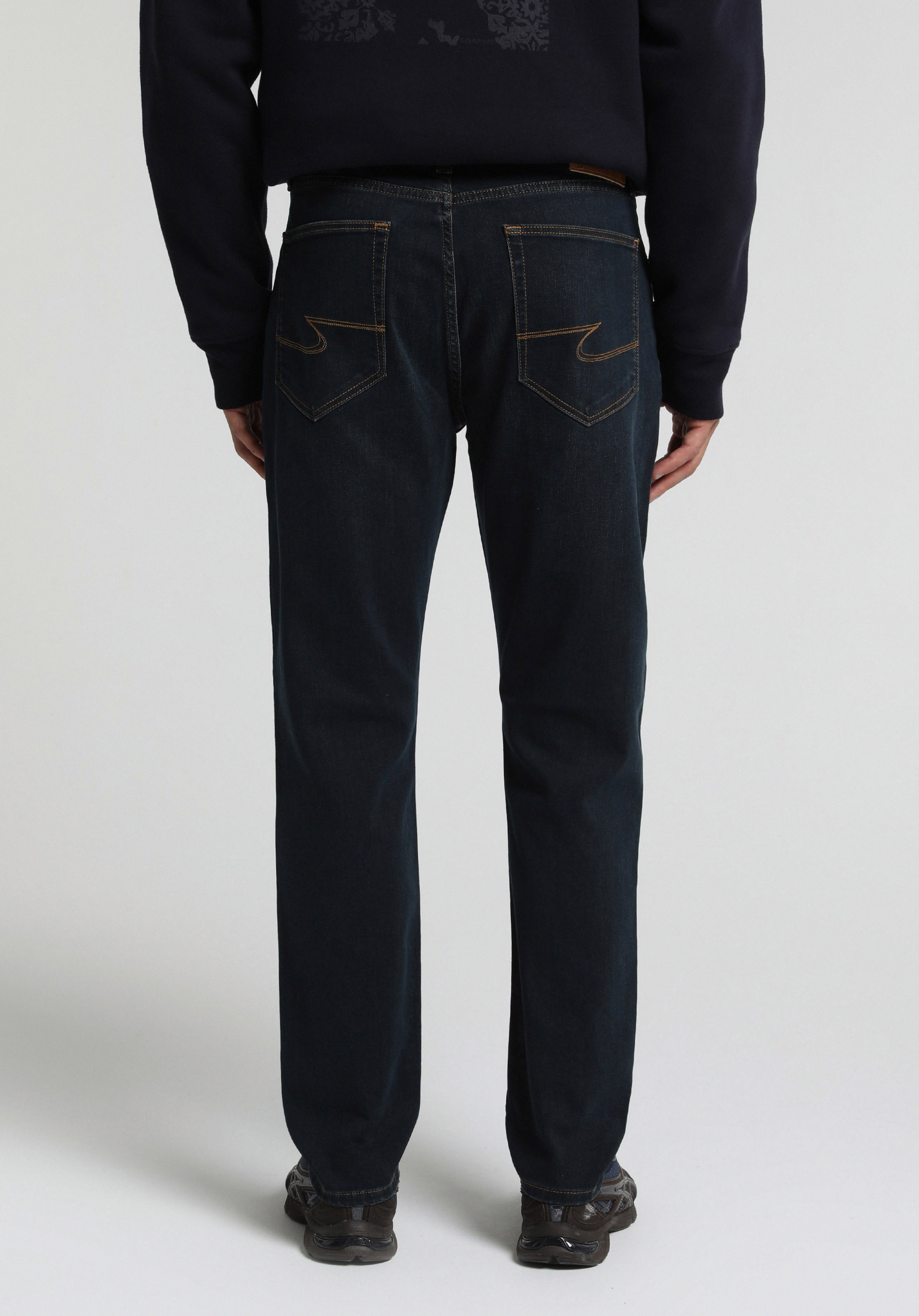 Slim Tapered Fit   Erkek Blue Black Denim Jean Pantolon