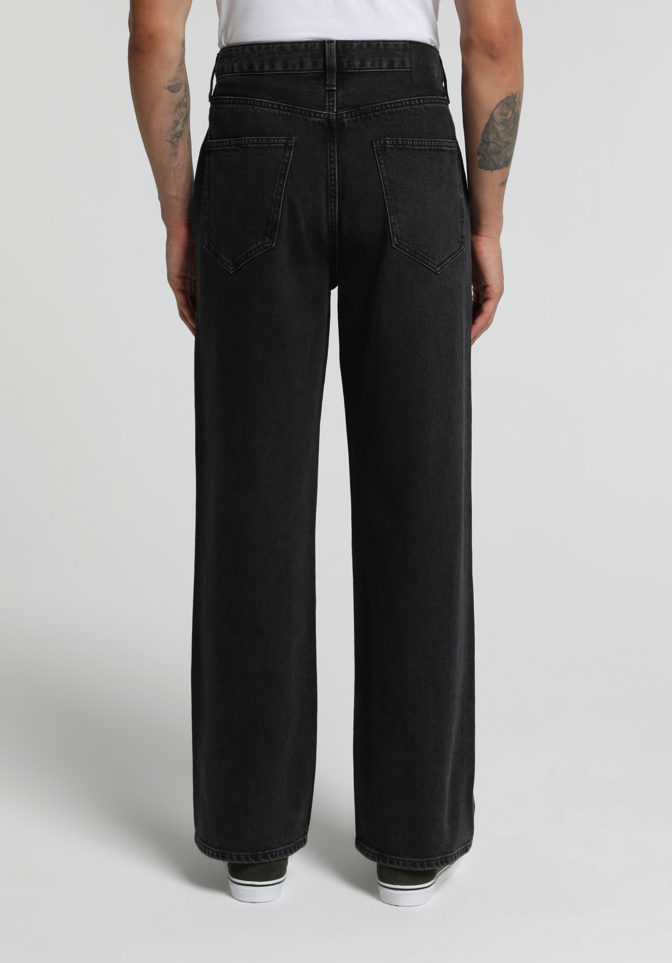 Loose Baggy Fit   Erkek Black Black Denim Jean Pantolon