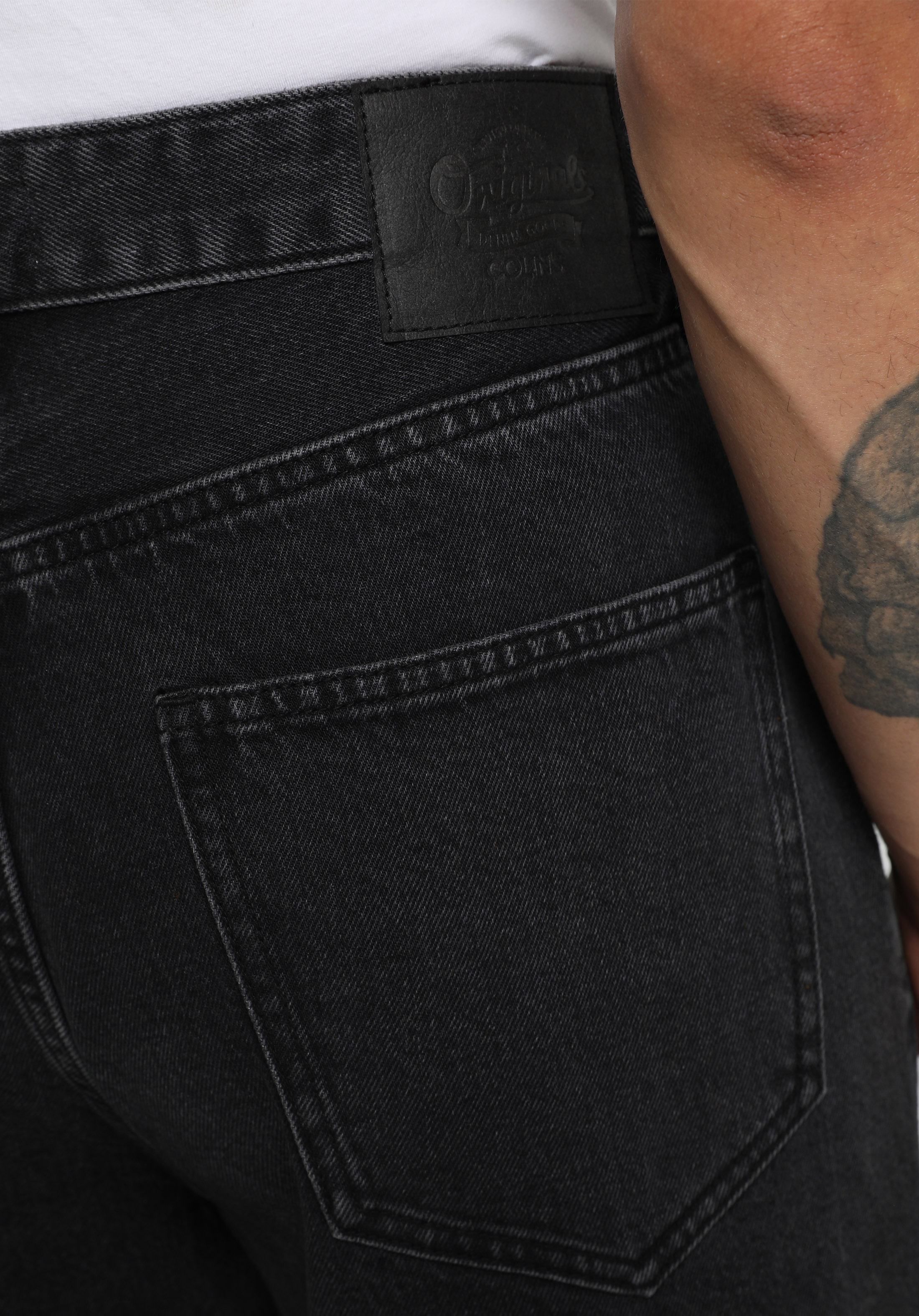 Loose Baggy Fit   Erkek Black Black Denim Jean Pantolon