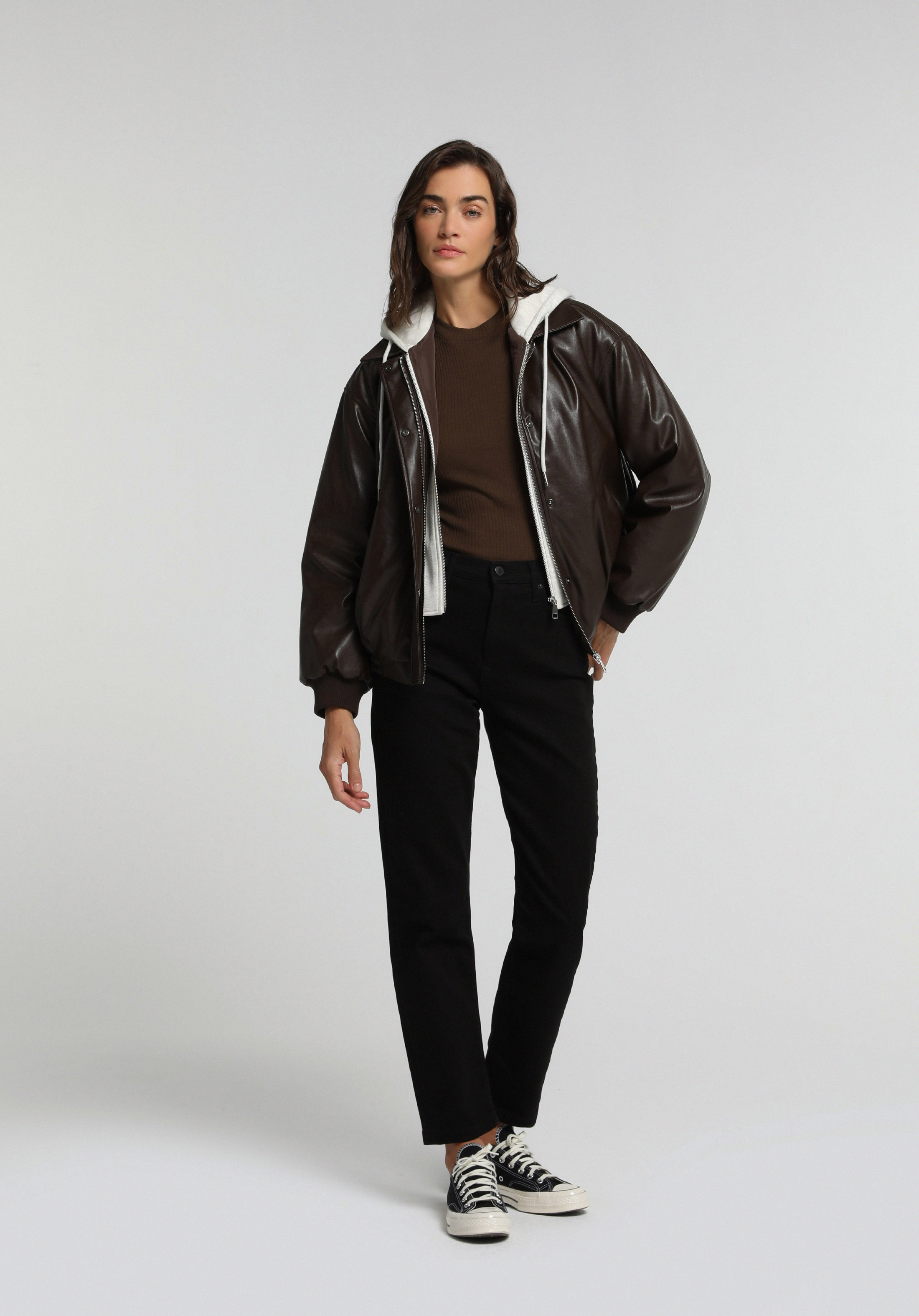 Mom Fit   Kadın Black Black Denim Jean Pantolon