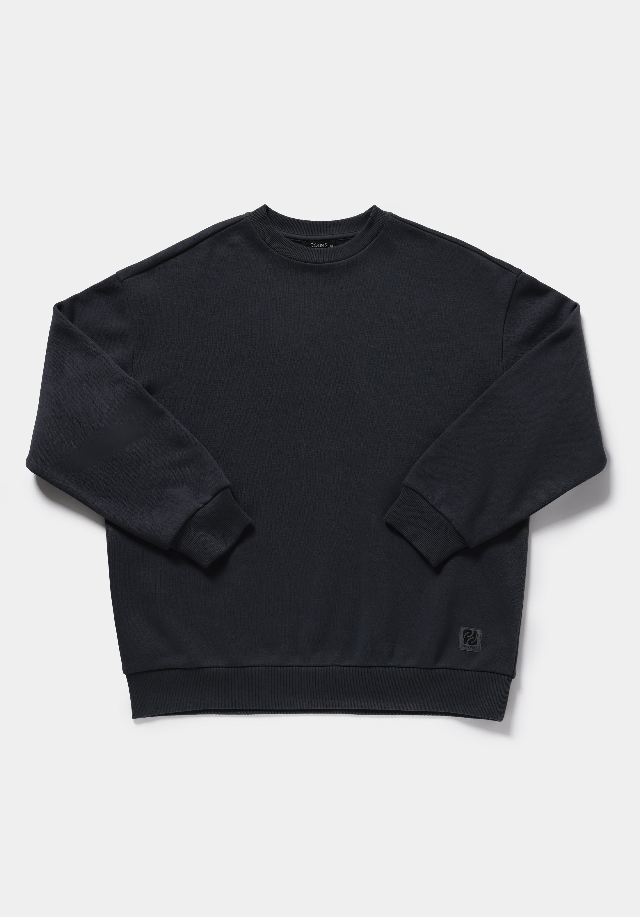 Relaxed Fit Yuvarlak Yaka Baskılı Kadın Antrasit Sweatshirt