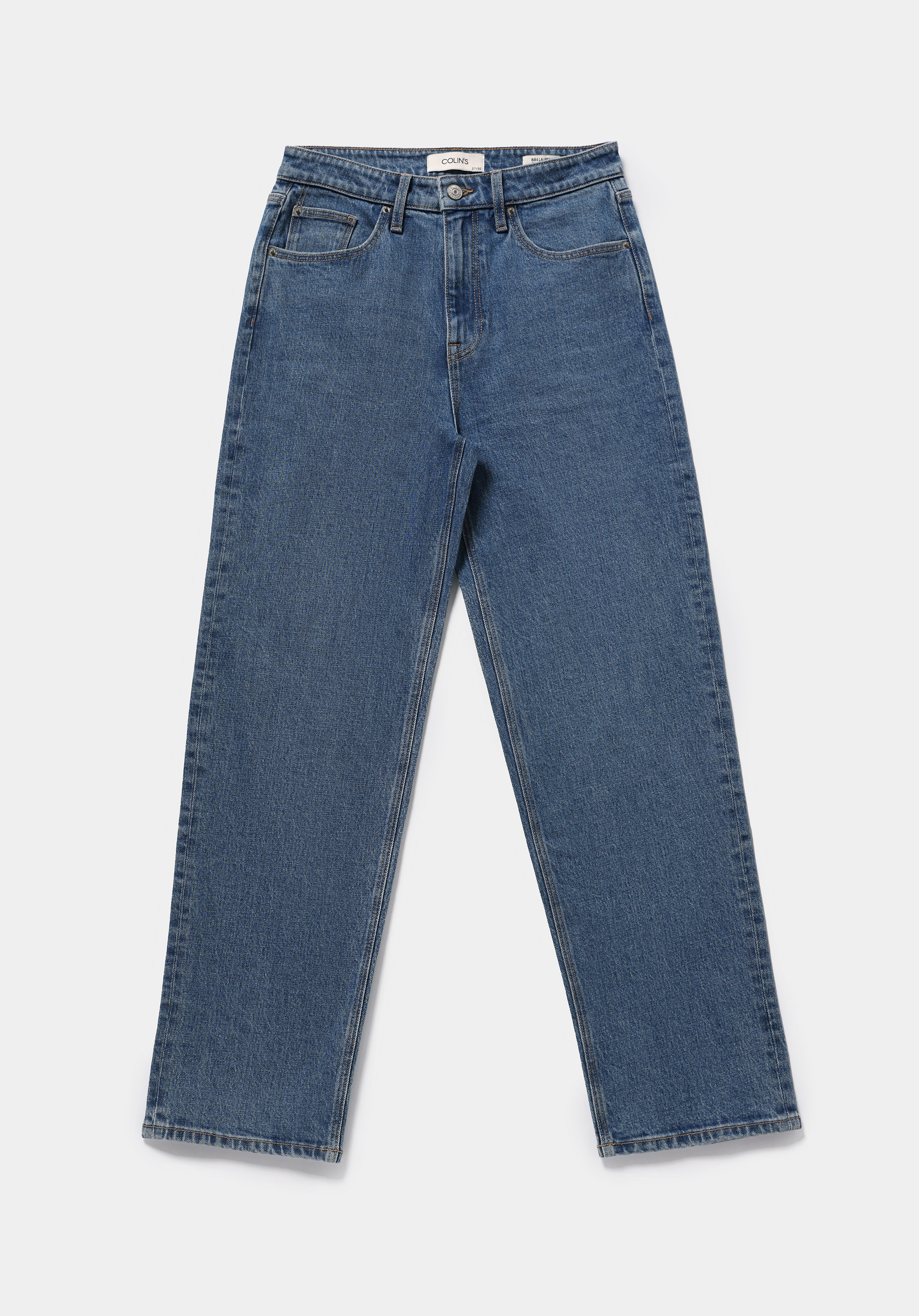 Slim Tapered Fit   Kadın Light İndigo Denim Jean Pantolon